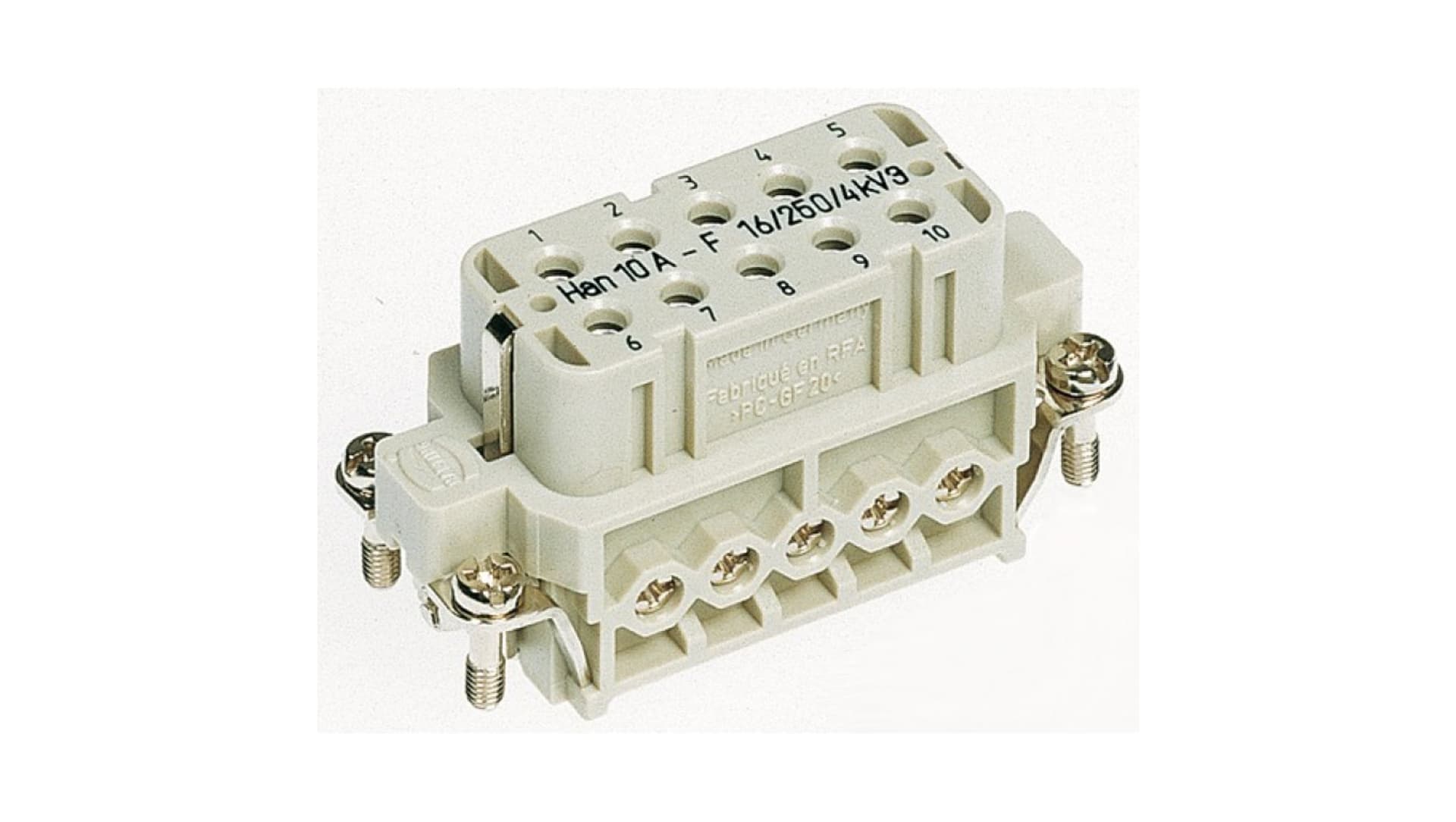 

Złącze śrubowe (wkład) (0,75-2,5 mm2) 10+PE żeńskie 250V 16A Han A 09200102812, 0.75-2.5 mm2) 10+pe żeńskie 250v 16a han a 0920010281