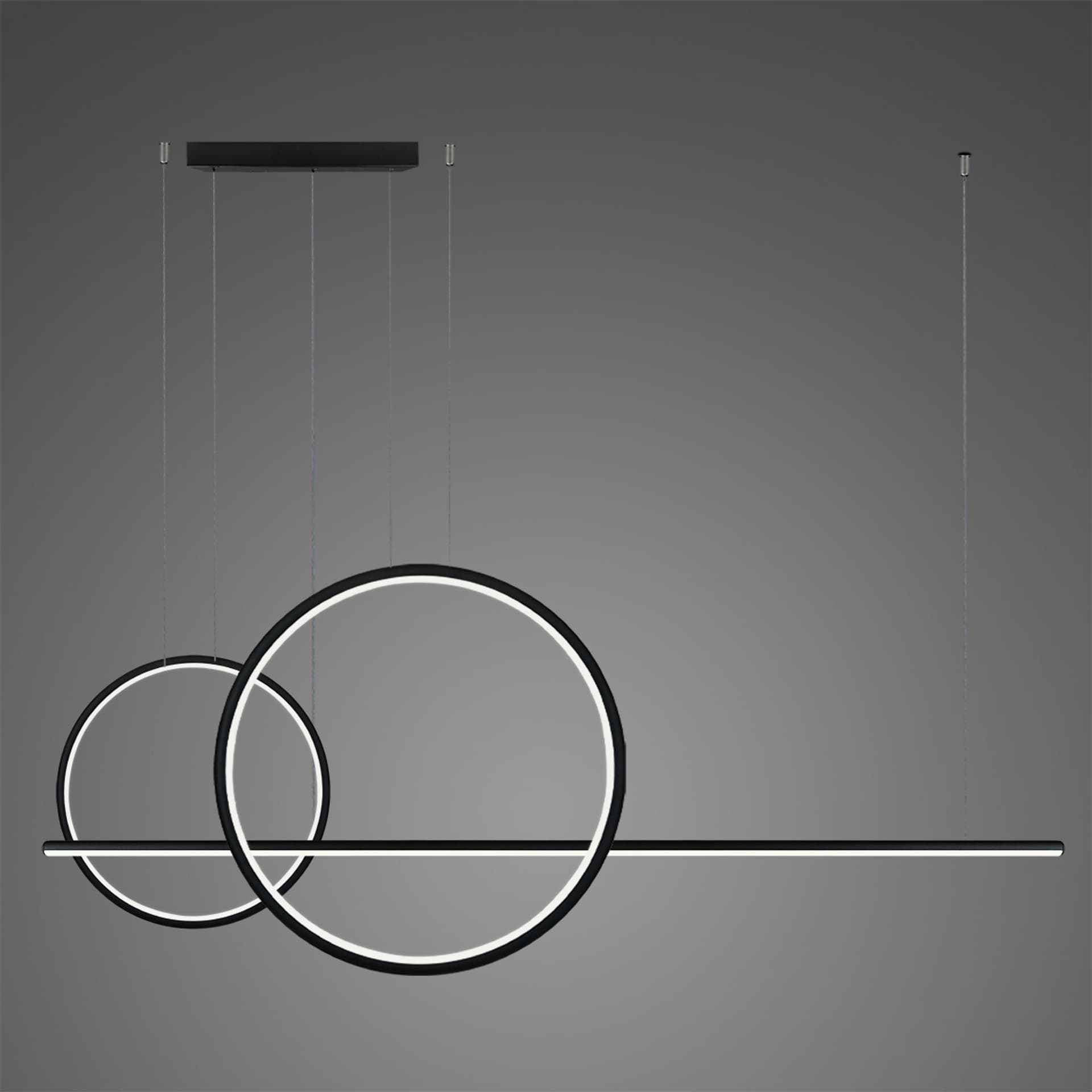 

Lampa wisząca LINEA No.4 Φ60/40 cm czarna 3k Altavola Design (Barwa światła delikatnie ciepła, Kolor Czarny, Możliwość ściemniania nie)