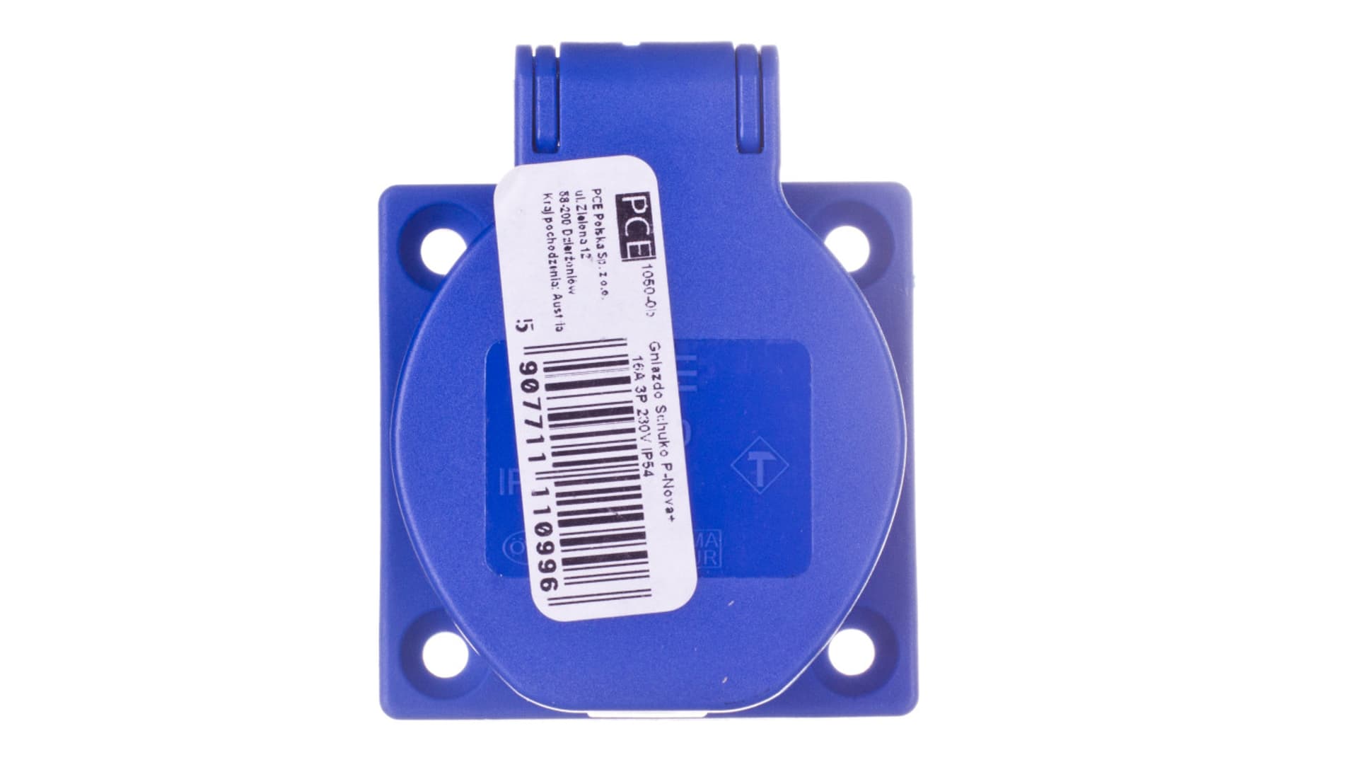 

Gniazdo tablicowe 10/16A 2P+Z SCHUKO 230V niebieskie IP44 1050-0b