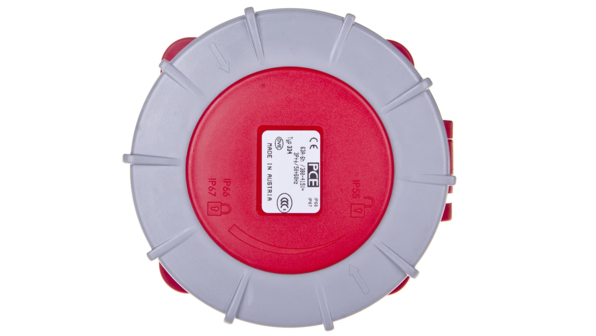 

Gniazdo tablicowe 63A 4P 400V /100x100/ czerwone IP67 POWER TWIST 334-6