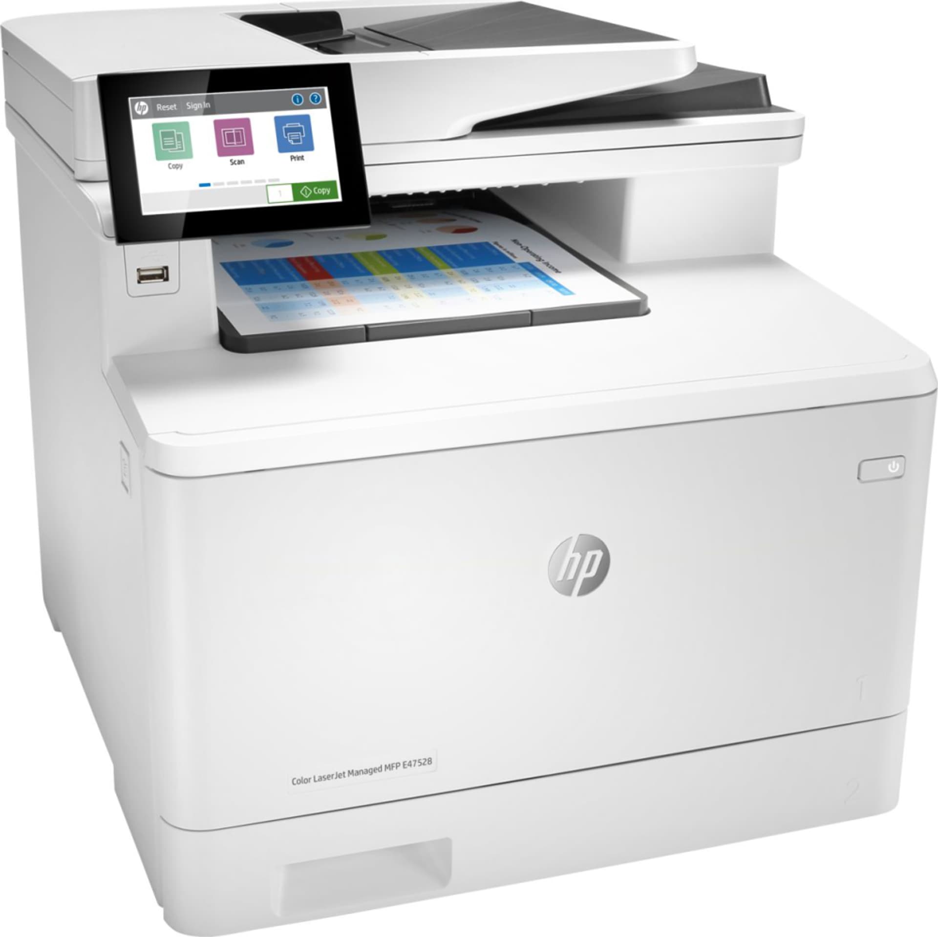 

Urządzenie wielofunkcyjne laserowe HP Color LaserJet Managed MFP E47528f 3QA75A