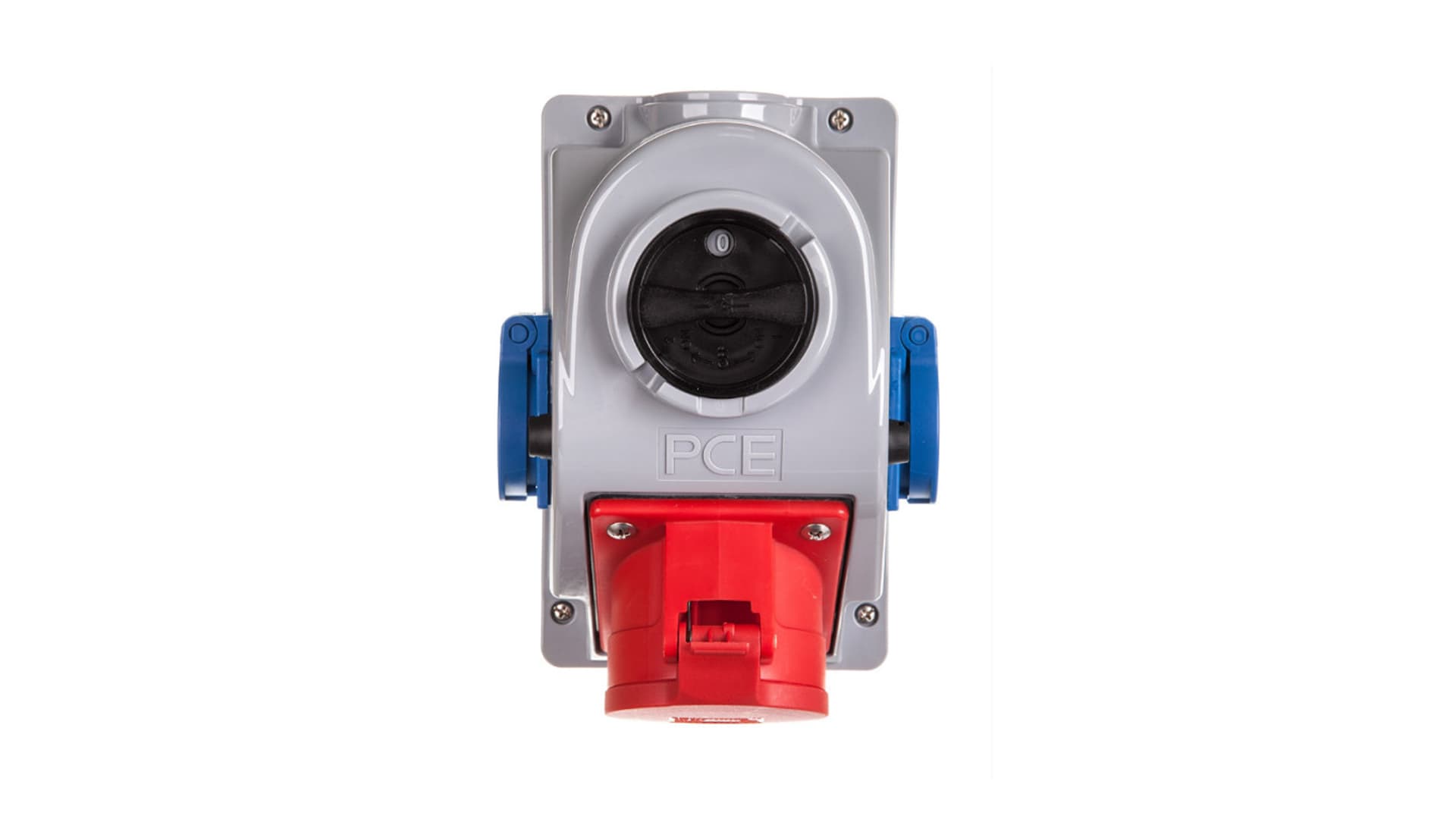 

Gniazdo stałe z wyłącznikiem 0-1 32A 5P 400V + 2x2P+Z 230V IP44 COMBO-POL 96062542W