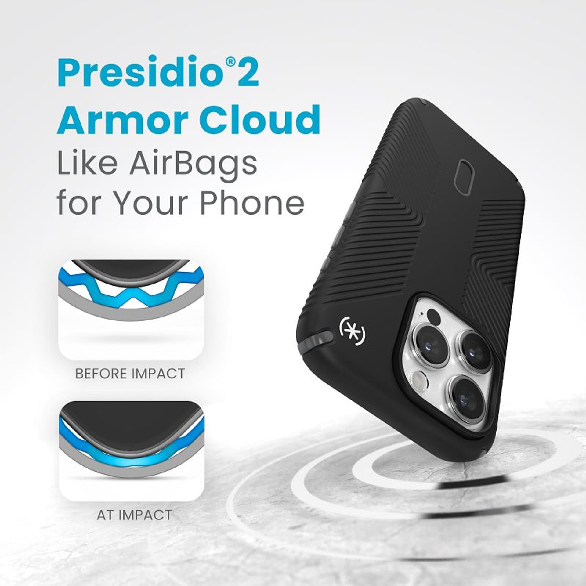 

Speck Presidio2 Grip ClickLock & Magsafe - Etui iPhone 15 Pro (Black / Slate Grey / White)