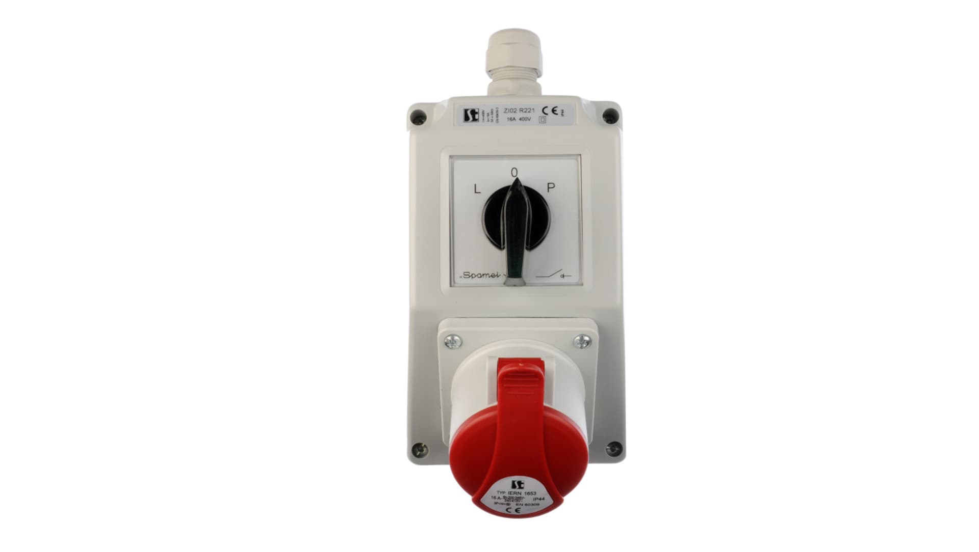 

Zestaw instalacyjny z gniazdem 16A 5P (L-0-P) czerwony ZI02R221, L-0-p) czerwony zi02r22