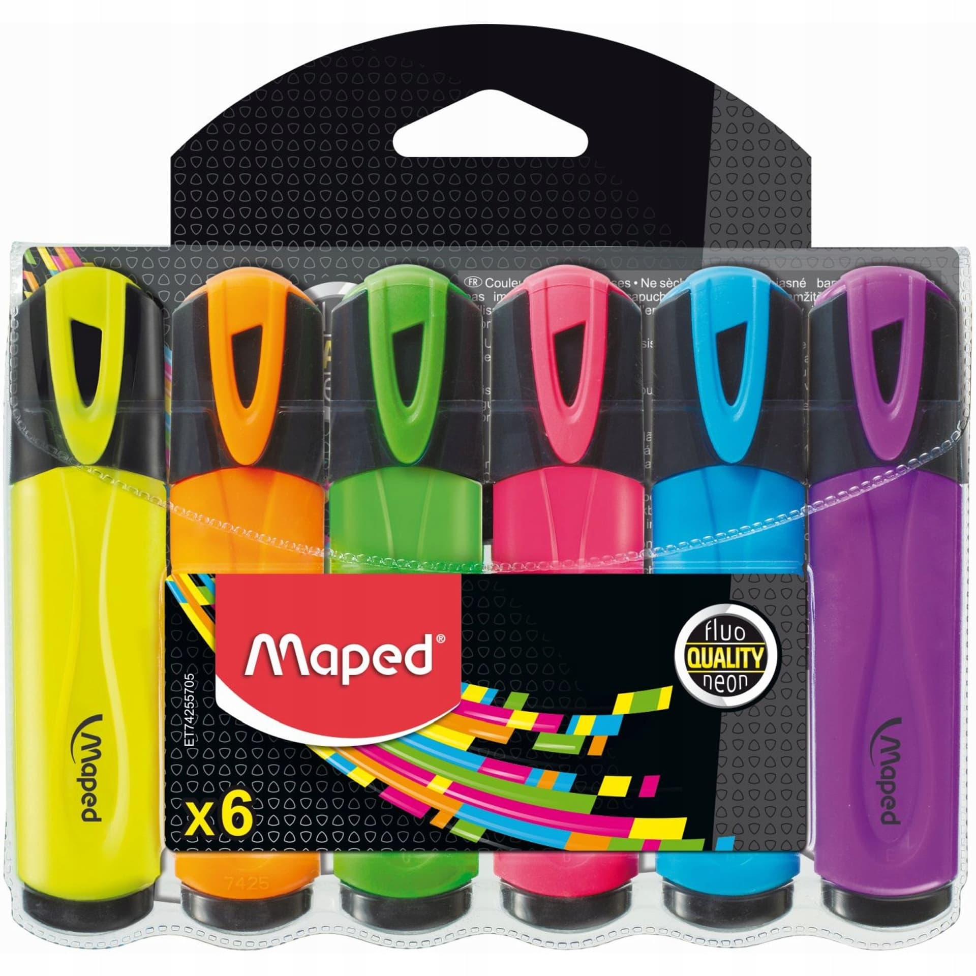 

Zakreślacz FLUO PEPS mix kolorów 6szt etui z zawieszką 742557 MAPED