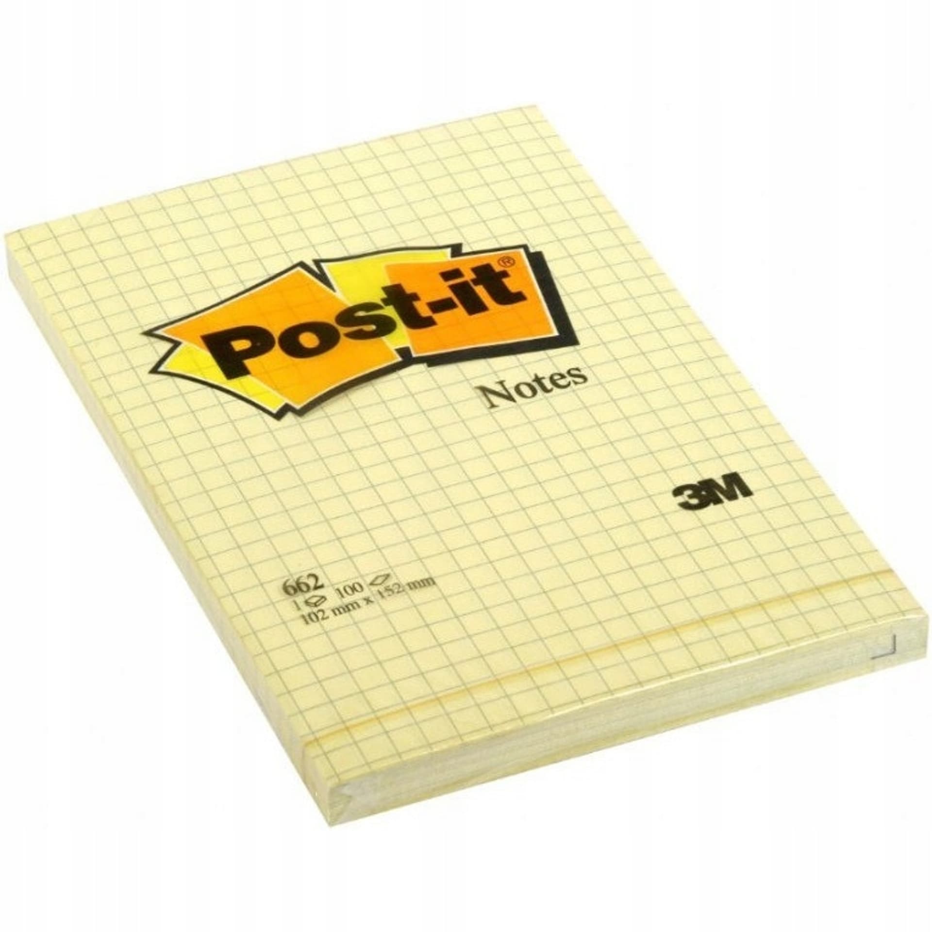 

Bloczek 3M POST-IT 662 102x152mm żółte 100k kratka /UU009543230