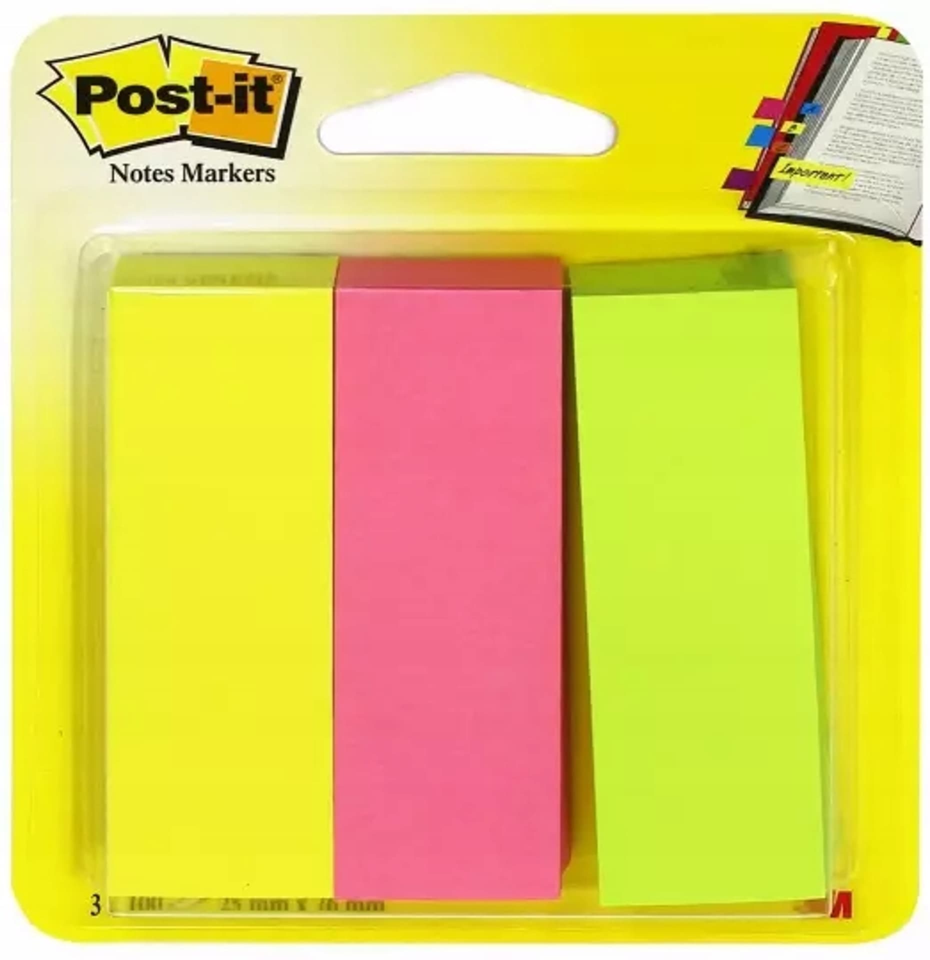 

Znaczniki samoprzylepne POST-IT 26x76mm 671/3 neonowe 3x100 3M