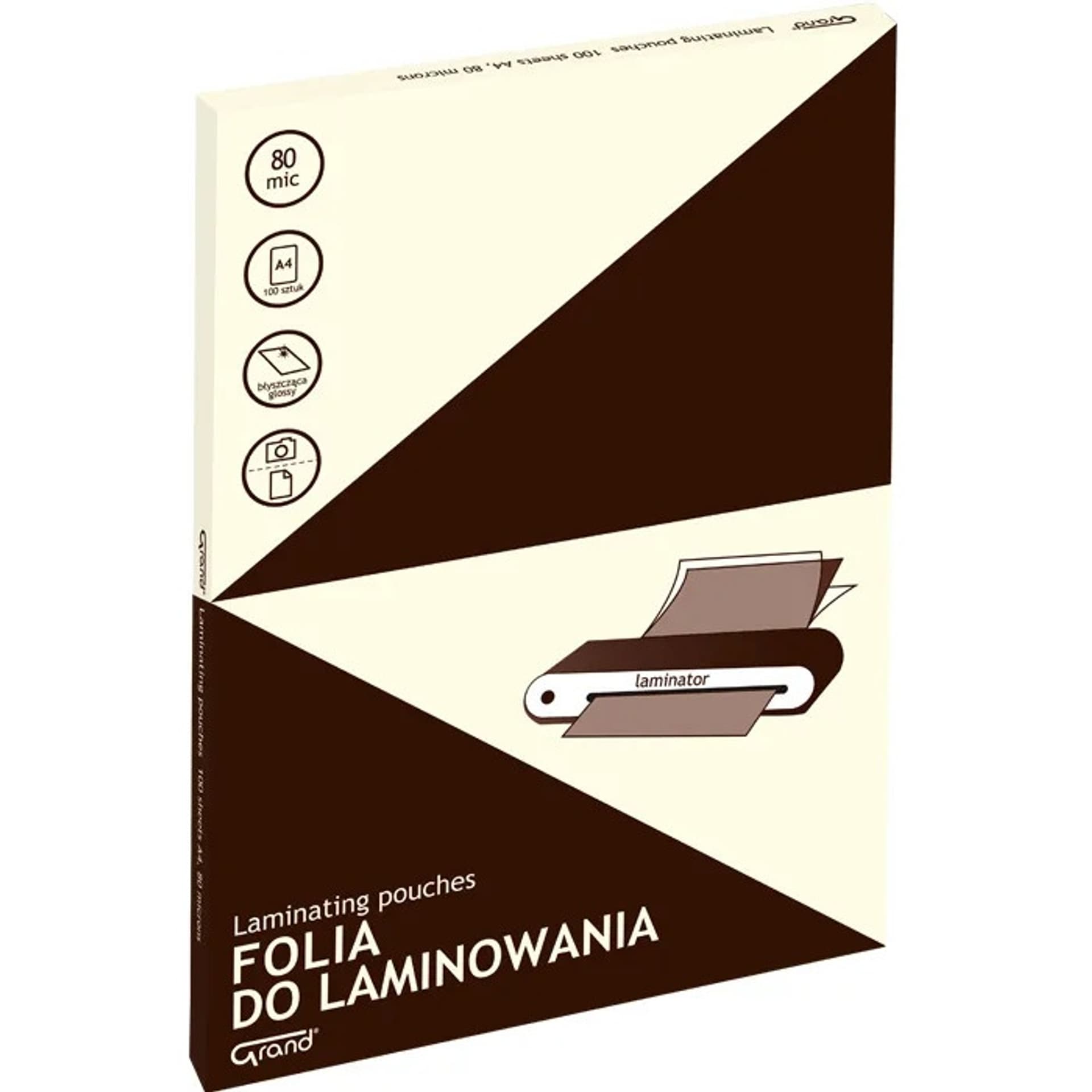 

Folia laminacyjna A4 80 mic (100) GRAND 160-2192, 100) grand 160-219