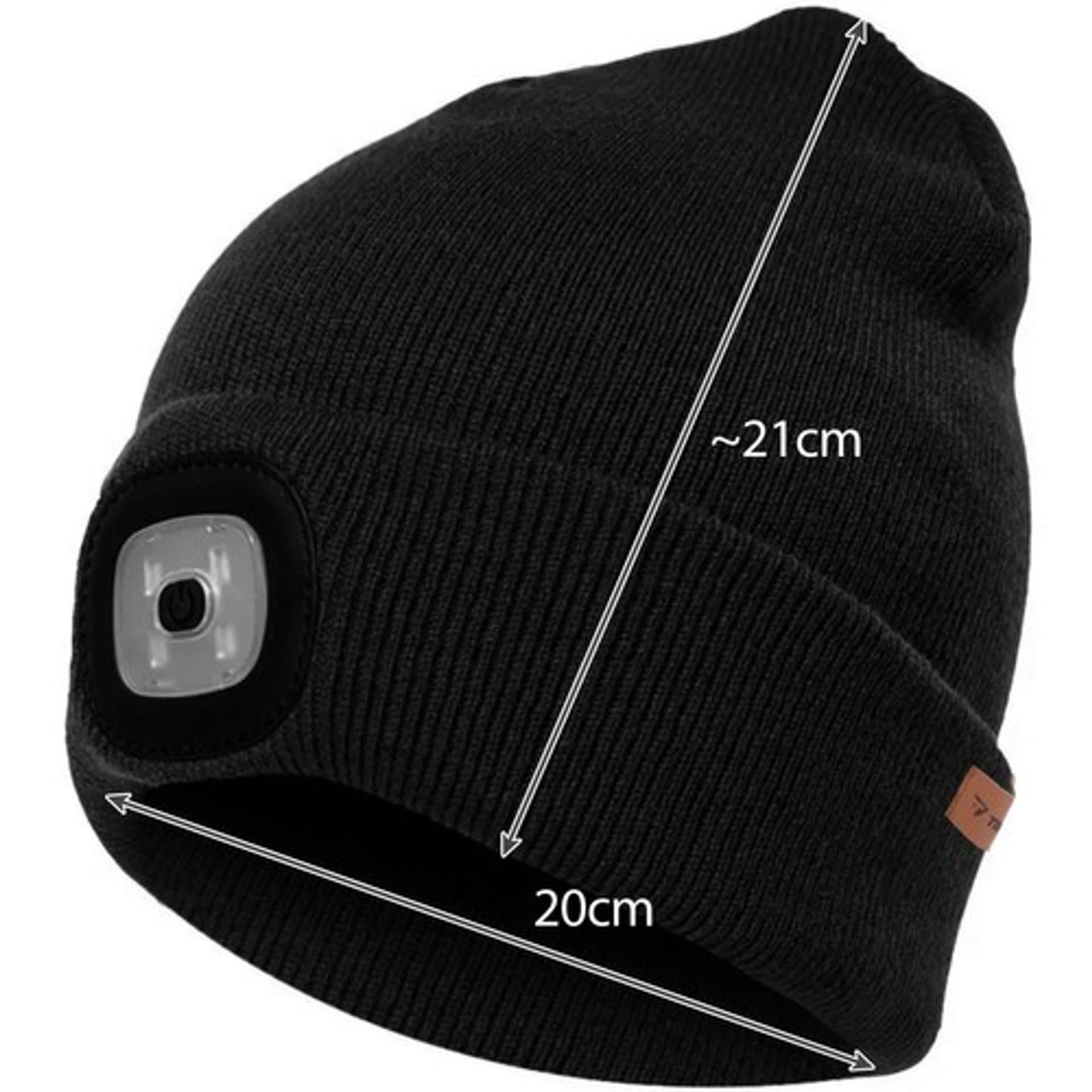 

Czapka zimowa z latarką- czarna Trizand 22663