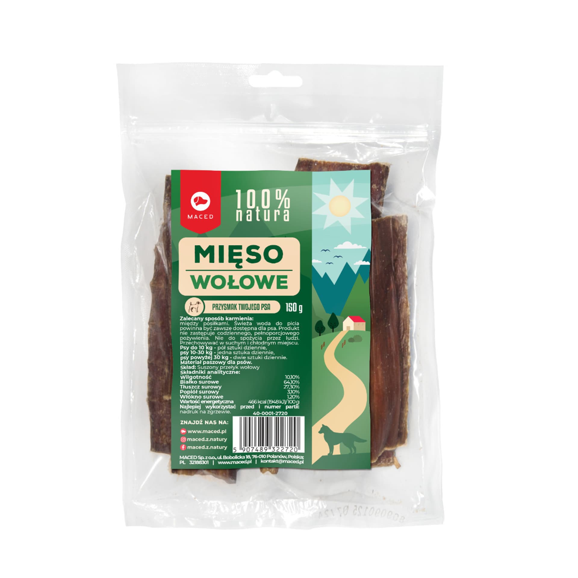 

MACED 100% Natura Mięso wołowe 150g