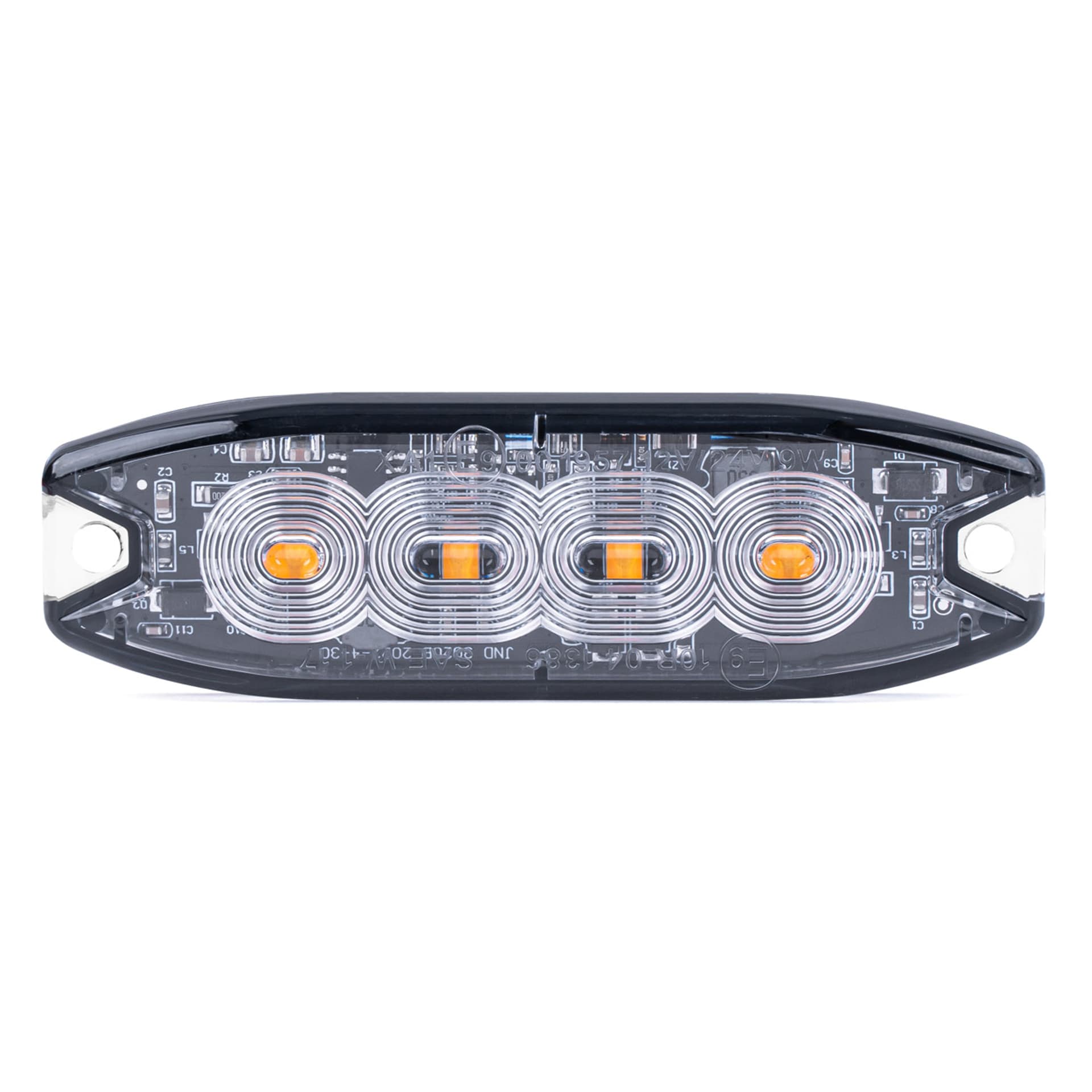 

Lampa błyskowa ostrzegawcza płaska 4 led r65 r10 12-24v amio-02298