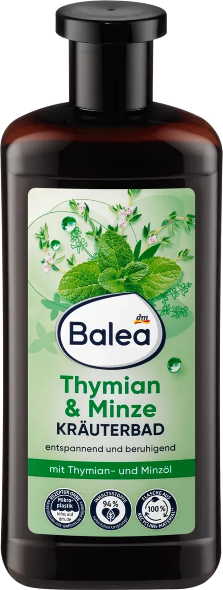 

Balea Ziołowy Płyn do Kąpieli z Olejkiem z Tymianku i Mięty 500 ml