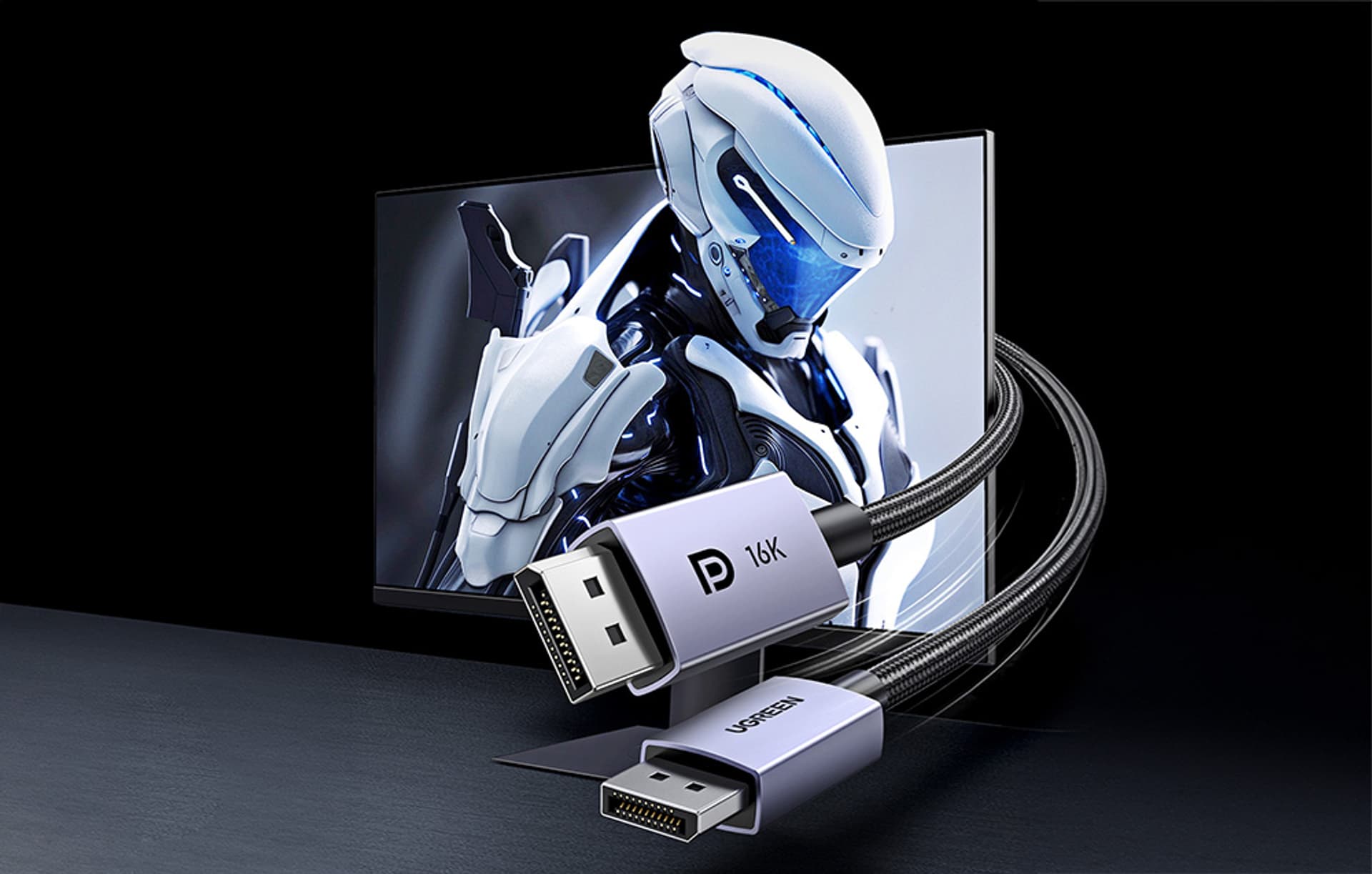 

Kabel wideo 2 x Display Port męsko-męski UGREEN DP118 1m 16K
