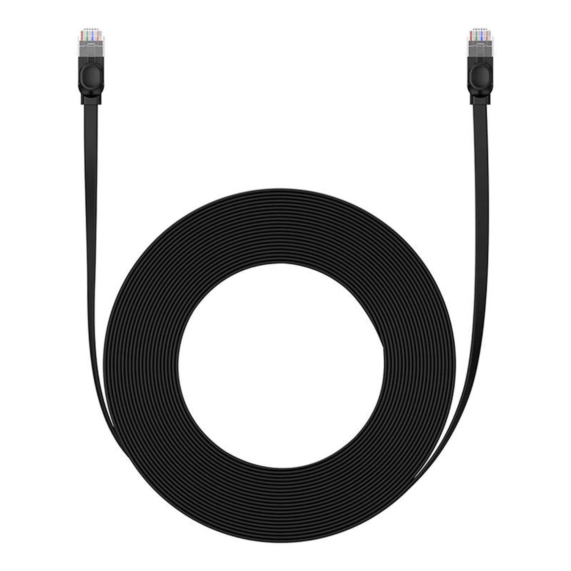 

Płaski kabel sieciowy Baseus Ethernet RJ45, Cat.6, 12m (czarny)