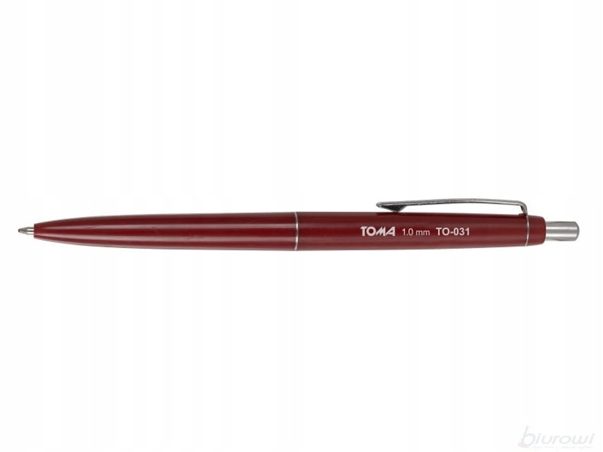 

Długopis automatyczny ASYSTENT bordowy wkład niebieski 1mm TO-031 TOMA
