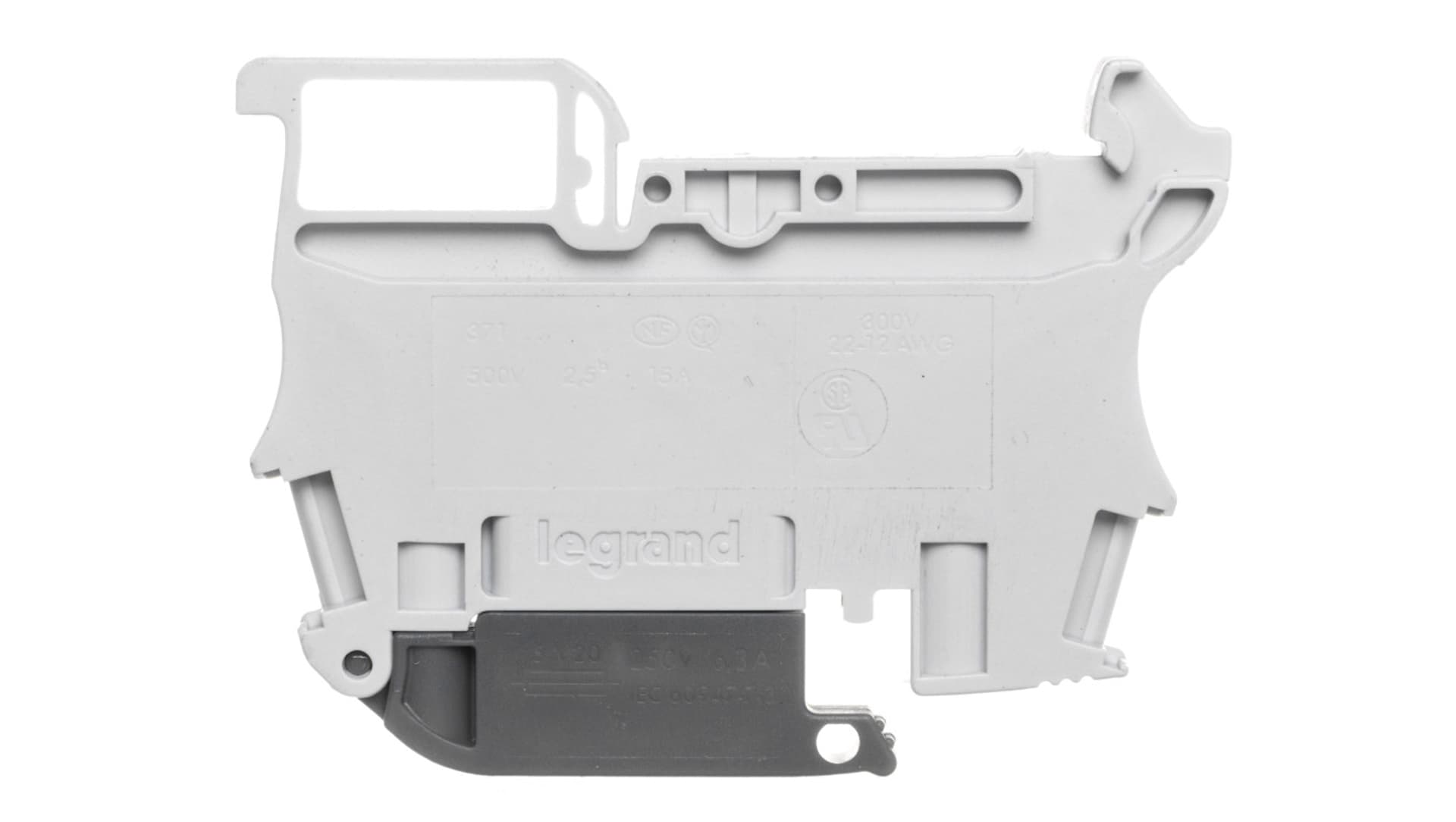 

Złączka bezpiecznikowa 2,5mm2 szary 6.3A G 5x20 mm DIN 35mm 037181