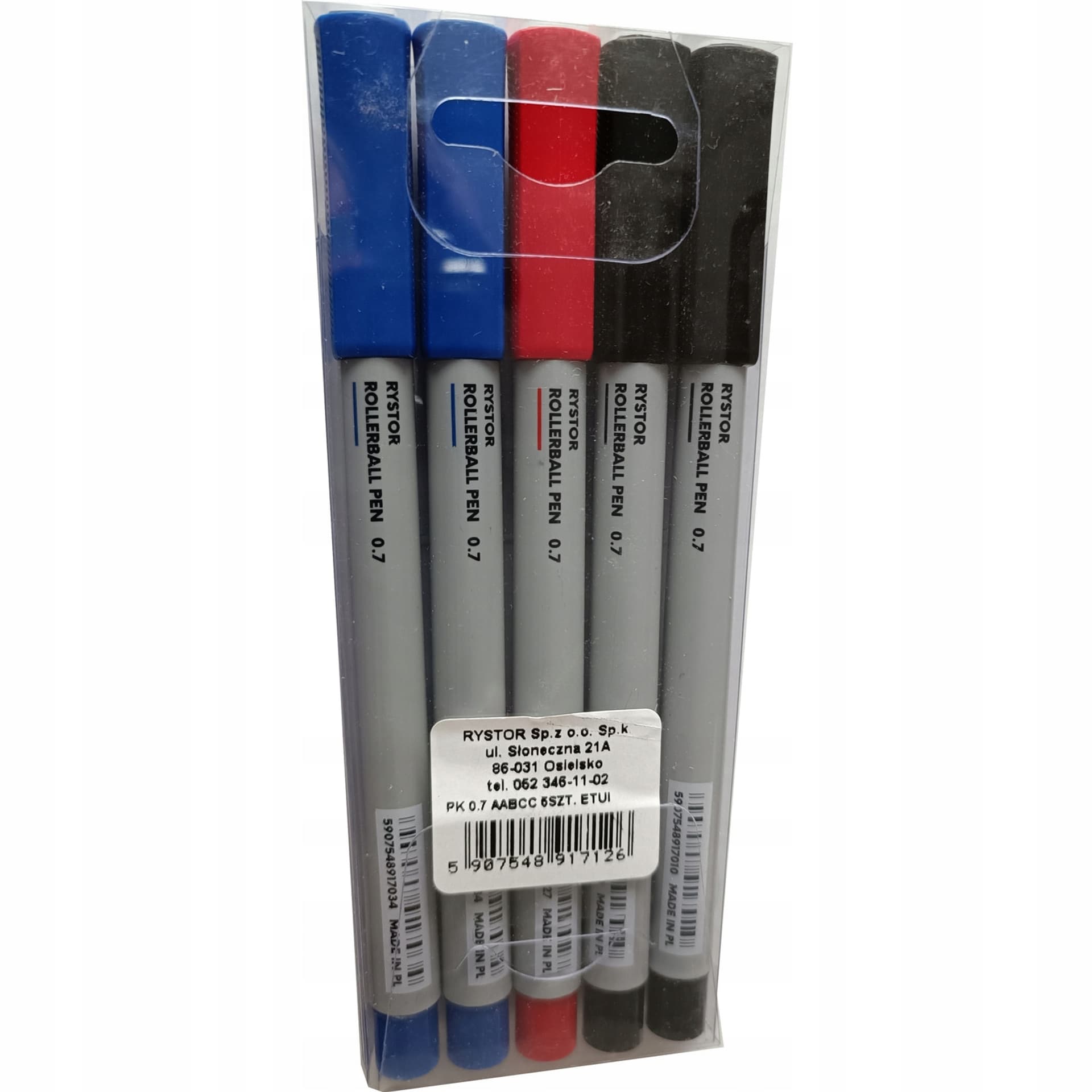 

Pióro kulkowe 0,7mm 5szt. w etui 404-530 RYSTOR