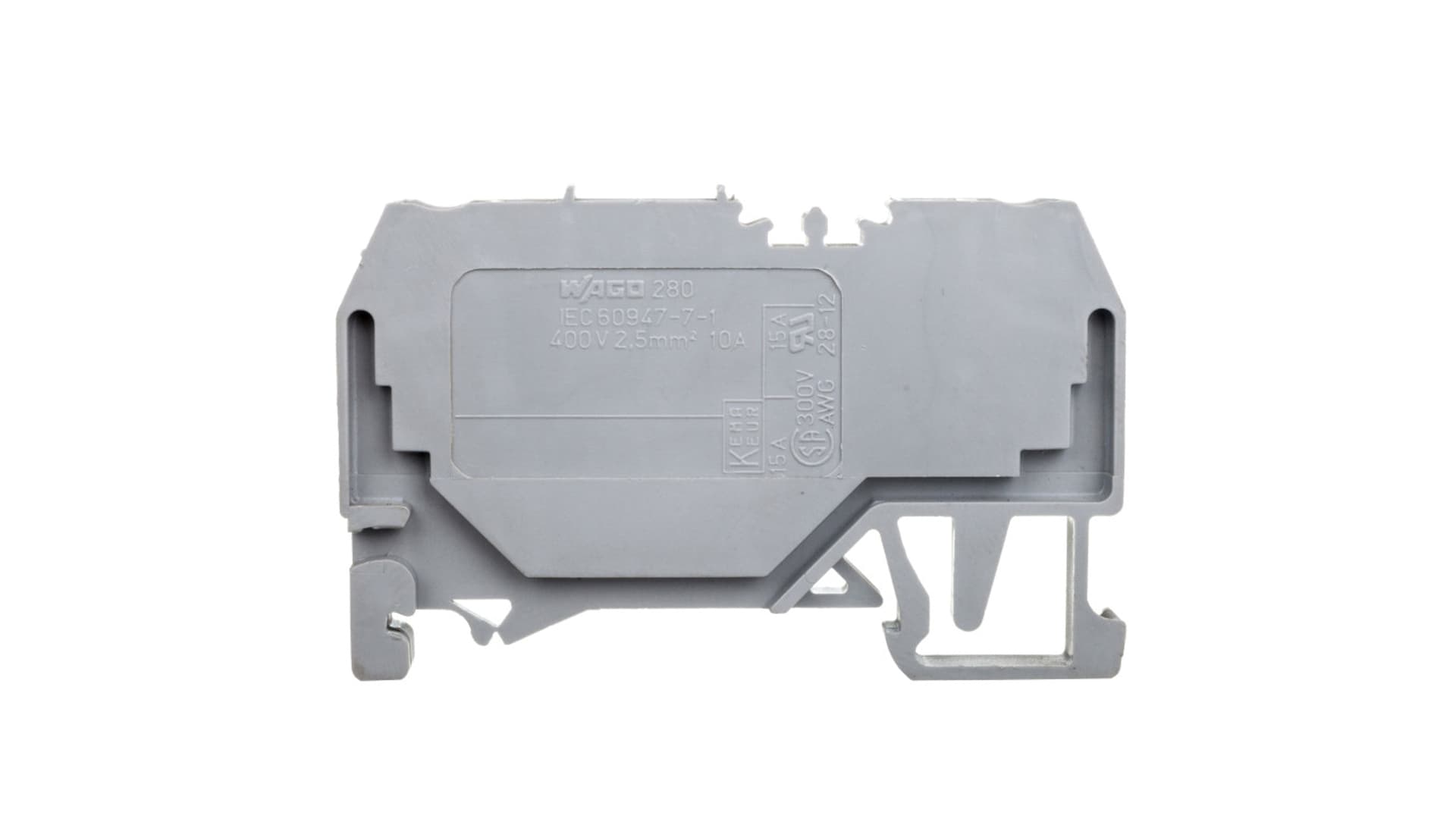 

Złączka bazowa 2-przewodowa 2,5mm2 szara 10A 280-916
