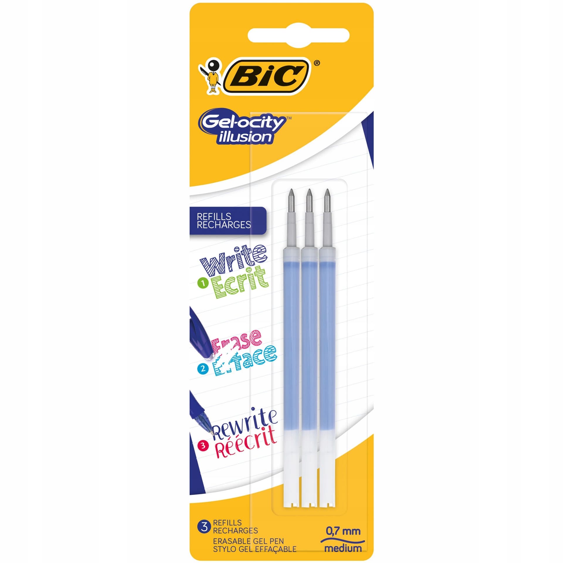 

Wkład GEL-ocity ILLUSION niebieski(3szt) 505381 BIC, 3szt) 505381 bi