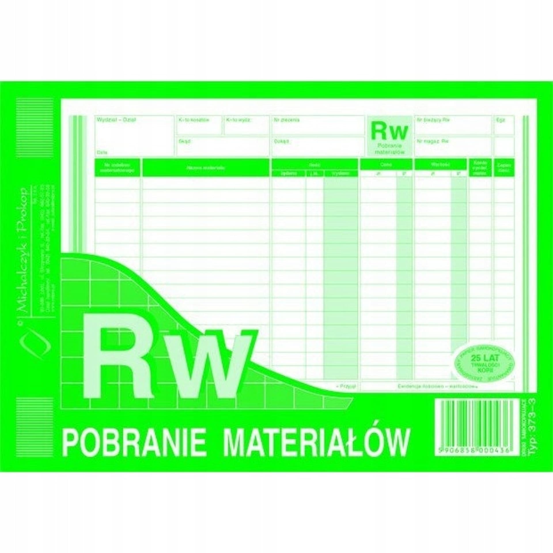 

373-3 RW pobranie materiałów A5 80kartek Michalczyk i Prokop