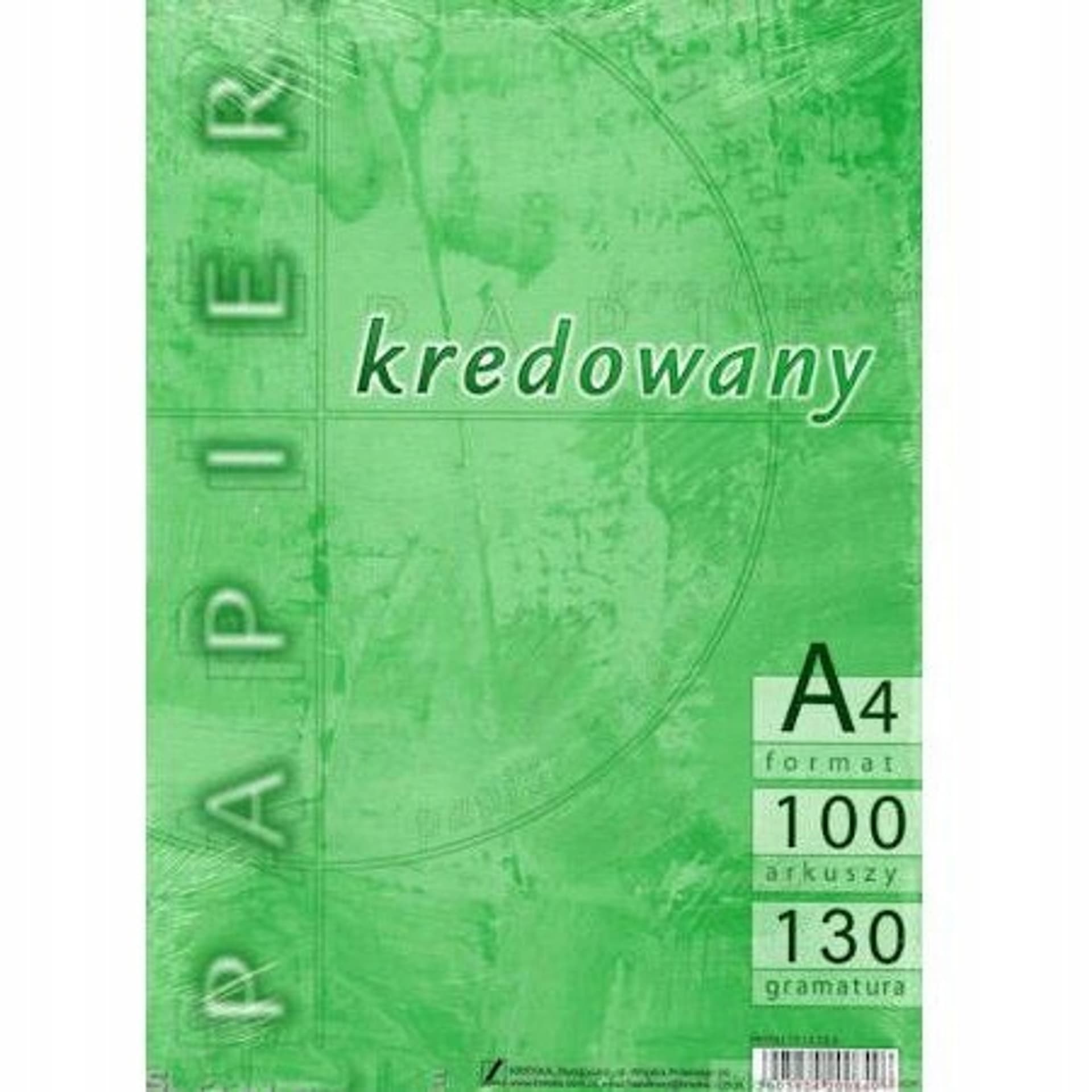 

Papier A4 130g kredowany (100) KRESKA, 100) kresk