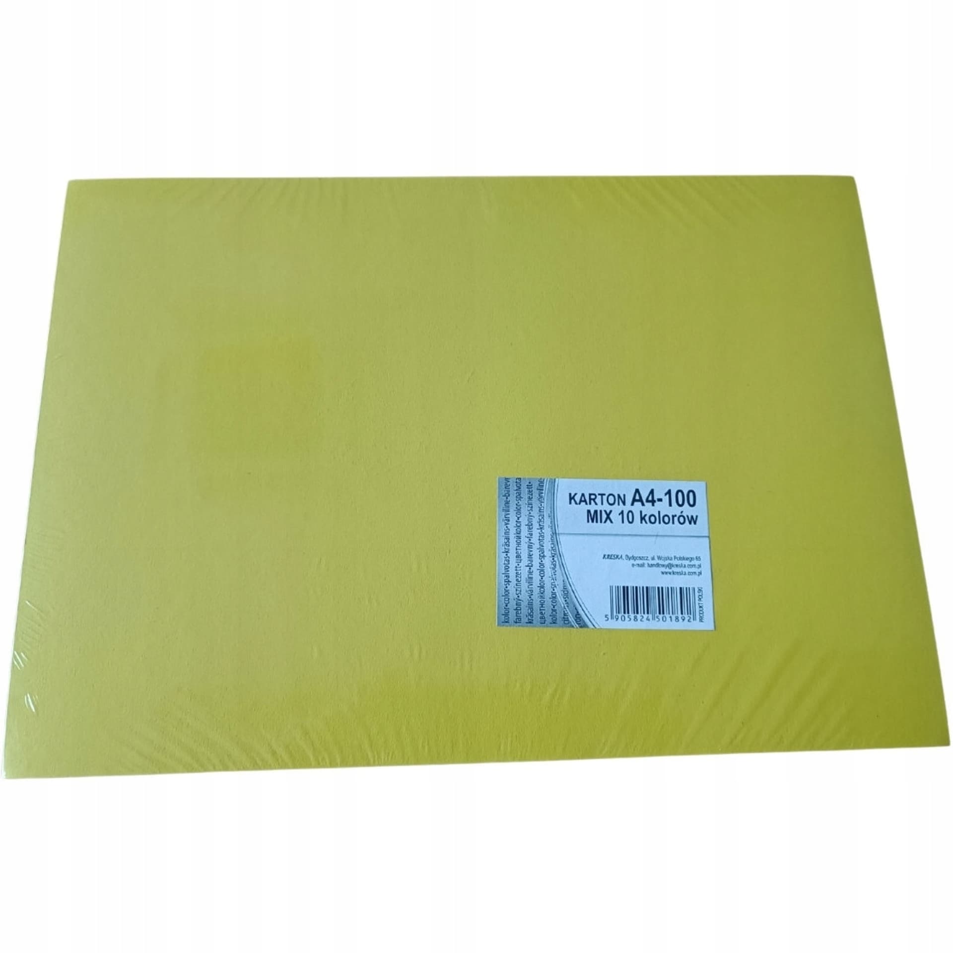 

Karton A4 160/170g mix 10 kolorów 100ark KRESKA