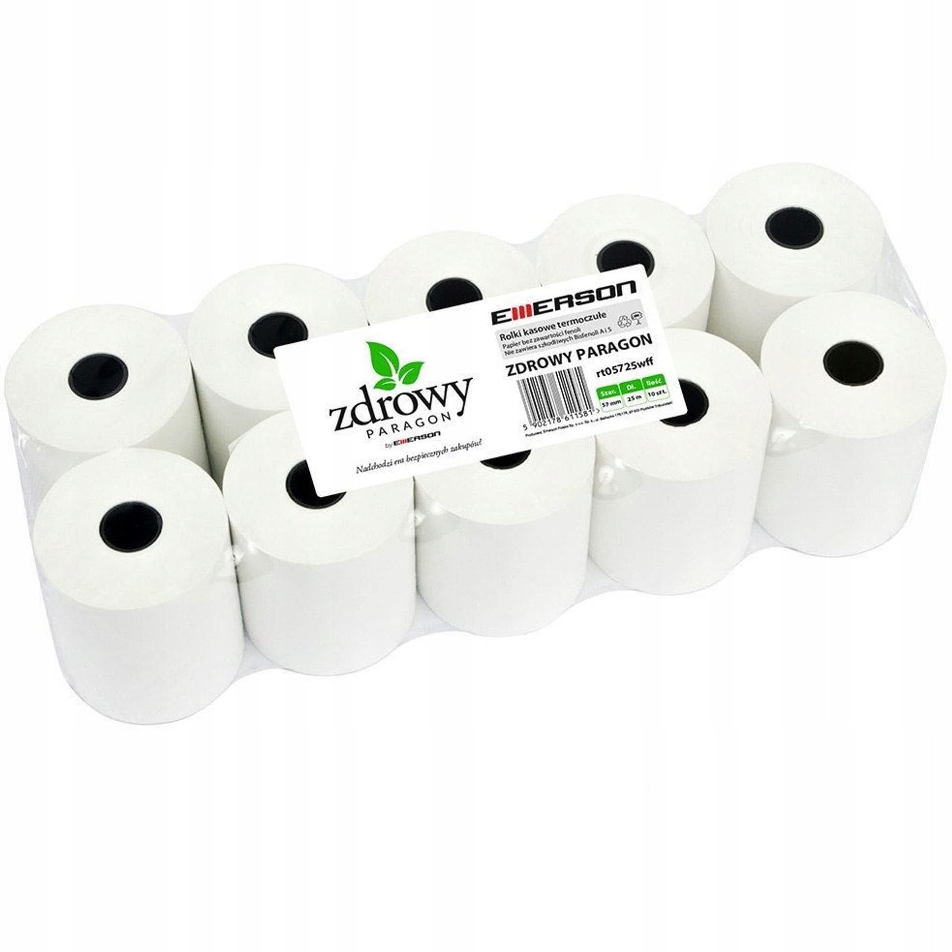

Rolki termiczne 57x25m 10szt EMERSON rt05725wkff zdrowy paragon