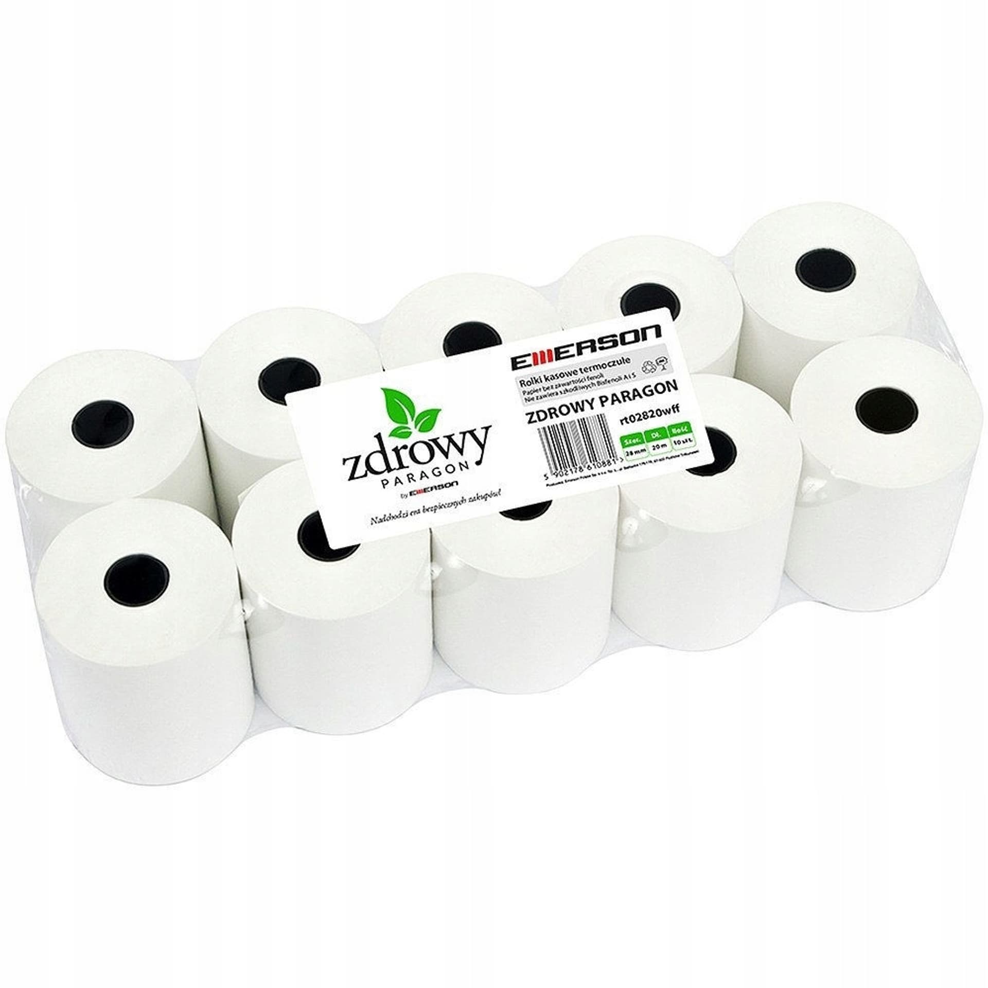 

Rolki termiczne 28x20m 10szt. EMERSON rt02820wkff zdrowy paragon