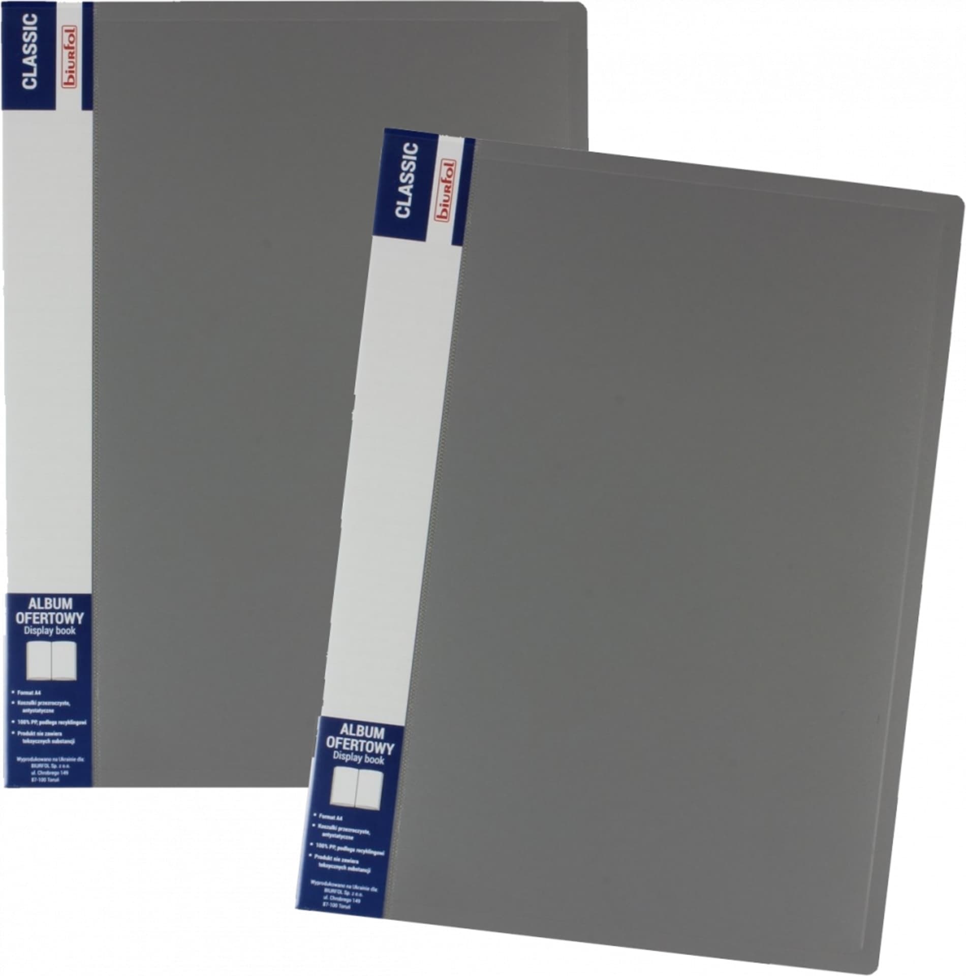 

Album ofertowy CLASSIC 60kieszeni szary BIURFOL AOF-06-07
