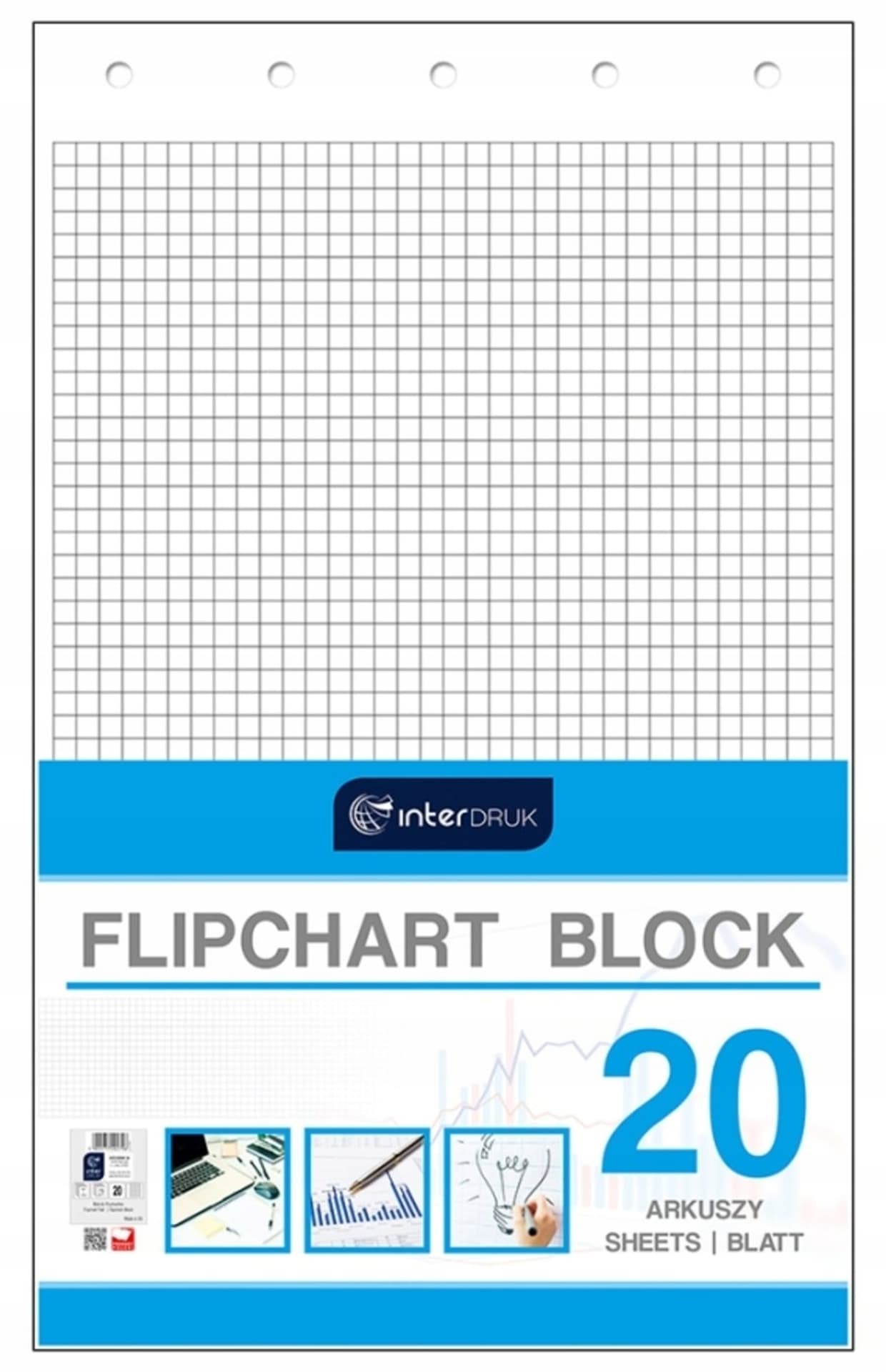 

Blok do flipcharta 100x65cm 20k kratka INTERDRUK