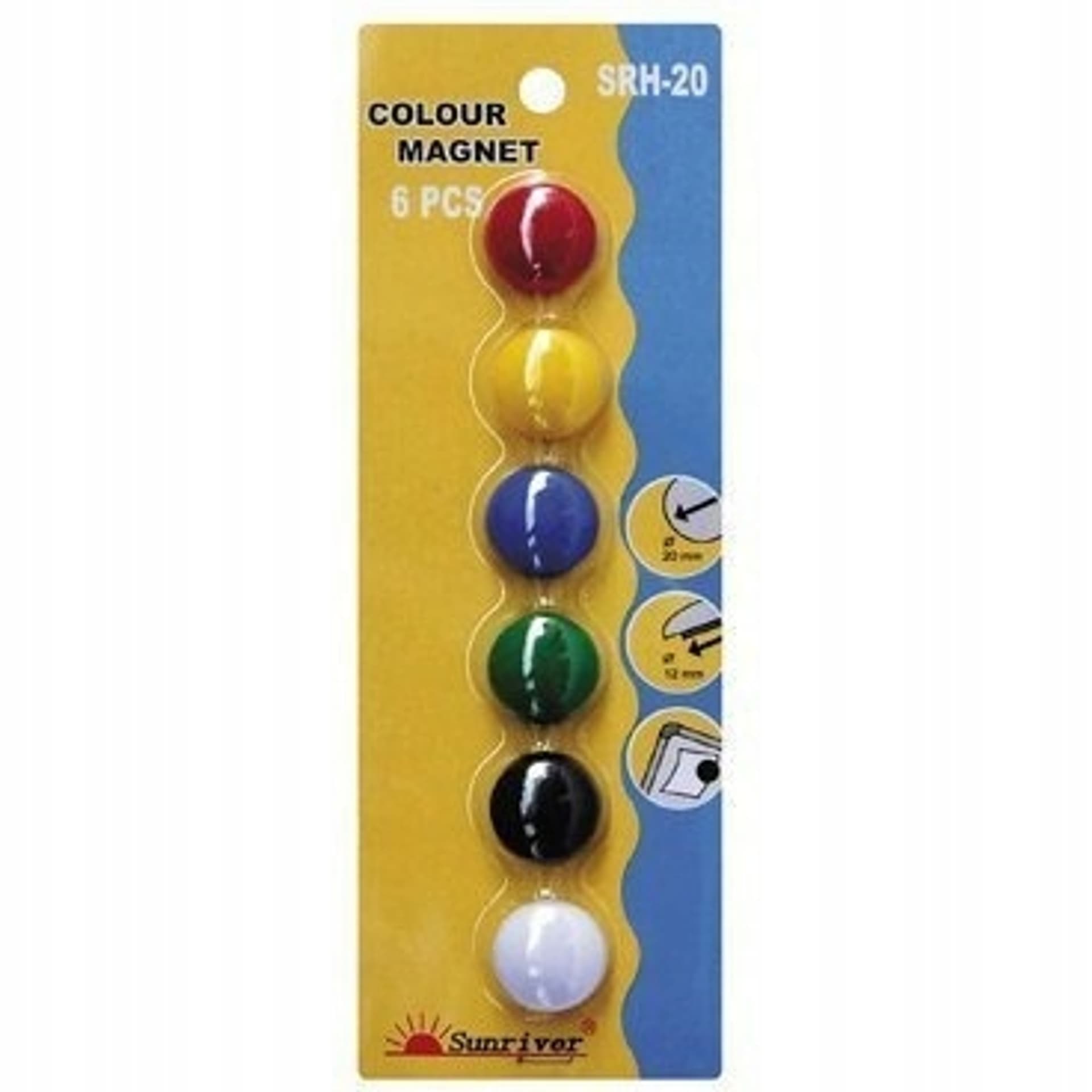 

Magnesy ARGO kolorowe WF-20 opakowanie 6sztuk SRH-20