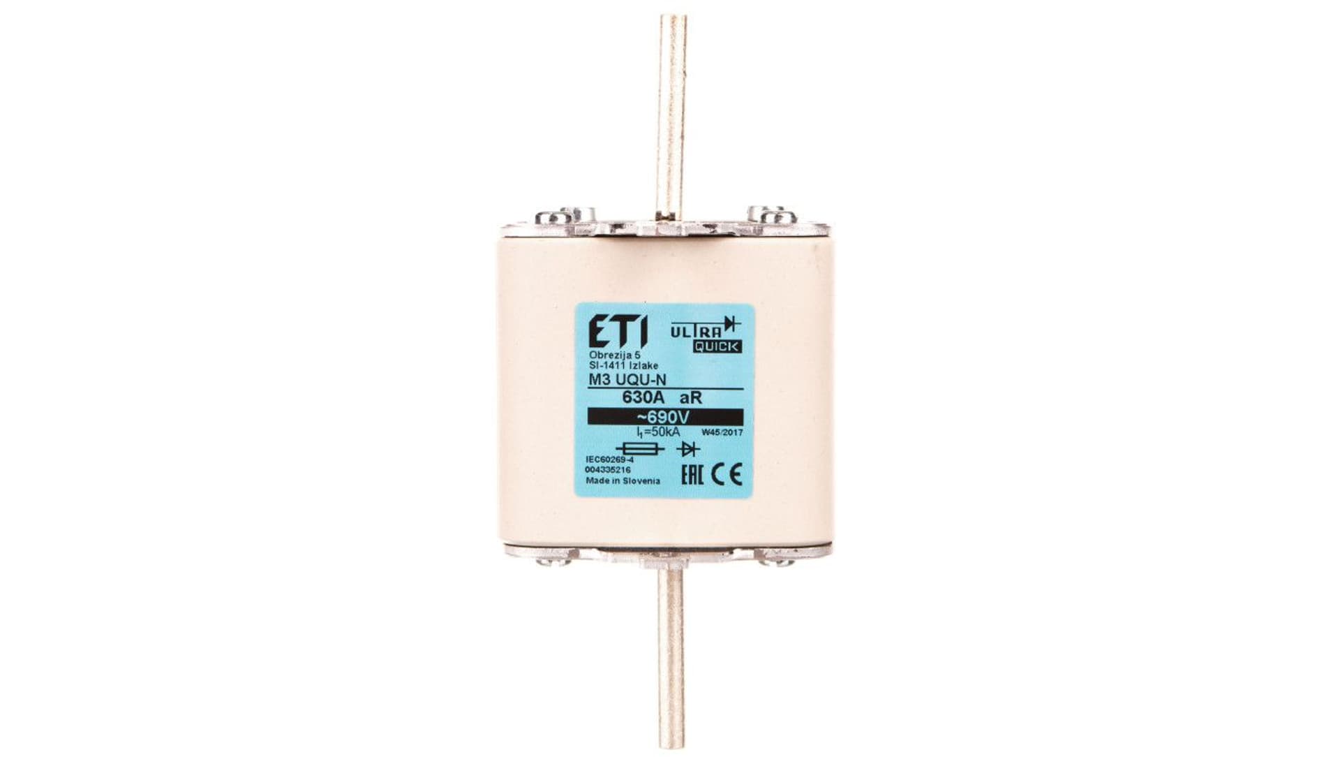 

Wkładka bezpiecznikowa NH3 630A aR 690V M3UQ U-N 004335216