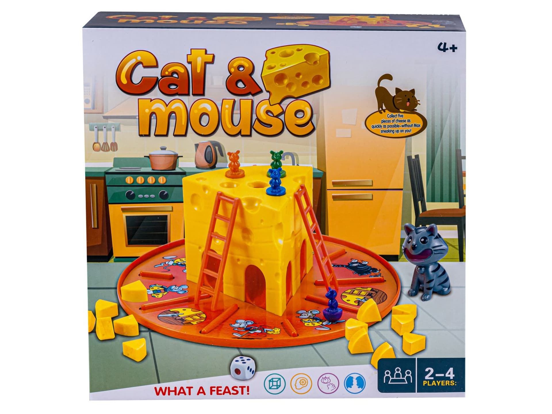 

Rodzinna Gra KOT I MYSZY Złap Ser, Drabinki, Cat & Mouse