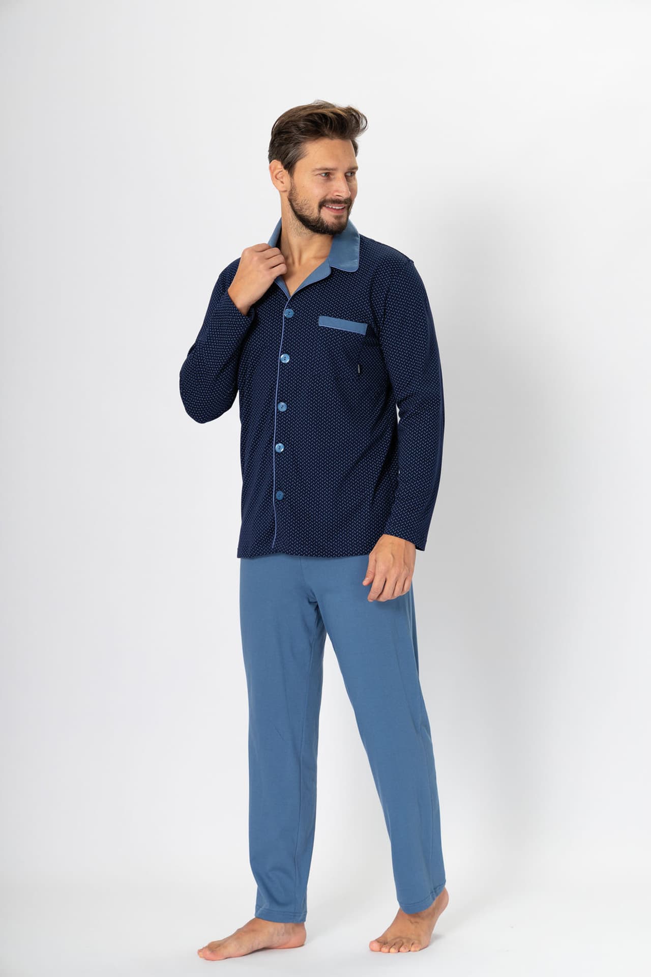 

Piżama Norbert 670 Granatowy-Jeans Granatowo-Jeansowy (Rozmiar L)