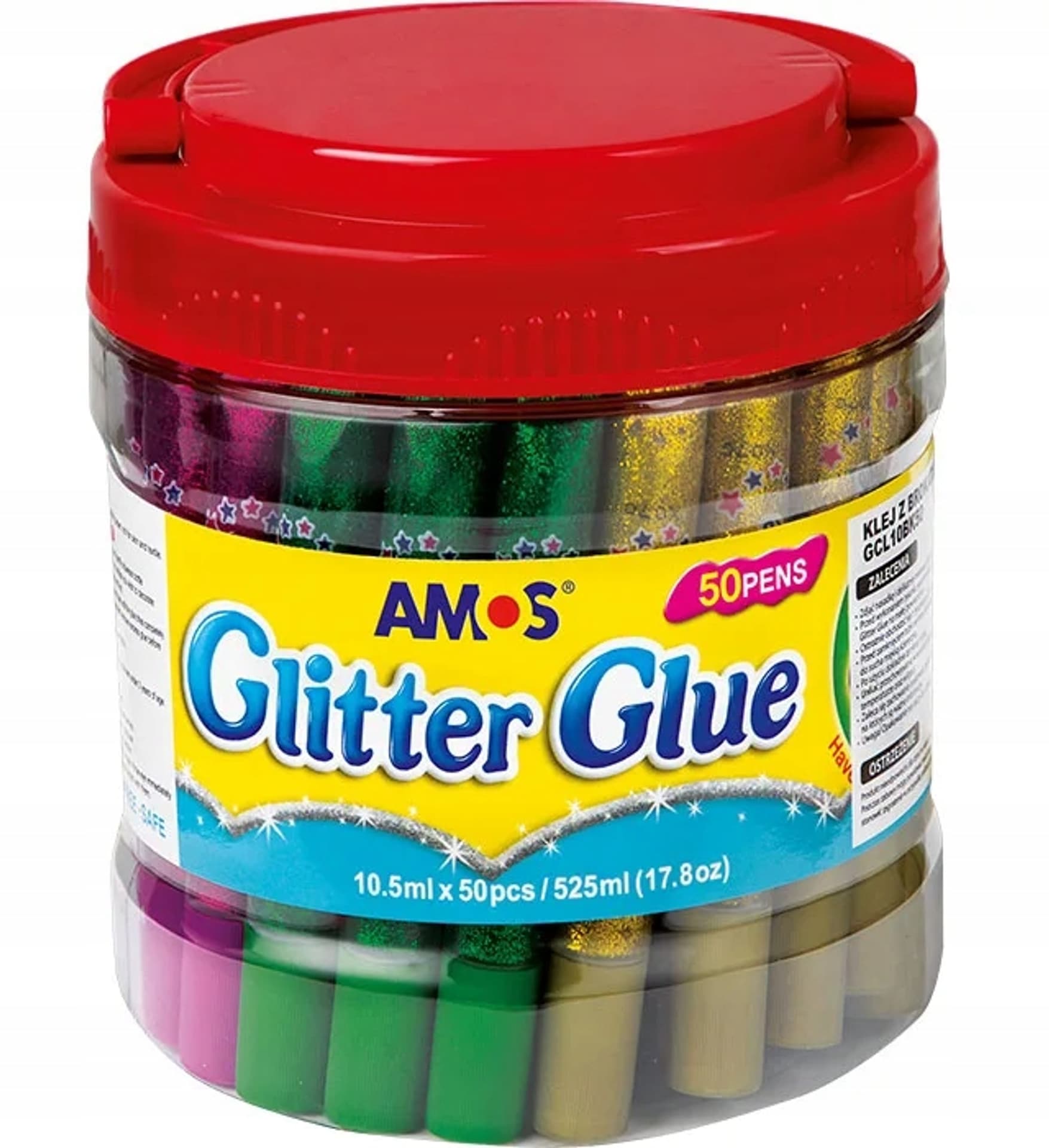 

Klej z brokatem AMOS GCL10BK50 10.5ml 6kol-50sztuk w wiaderku 170-2220