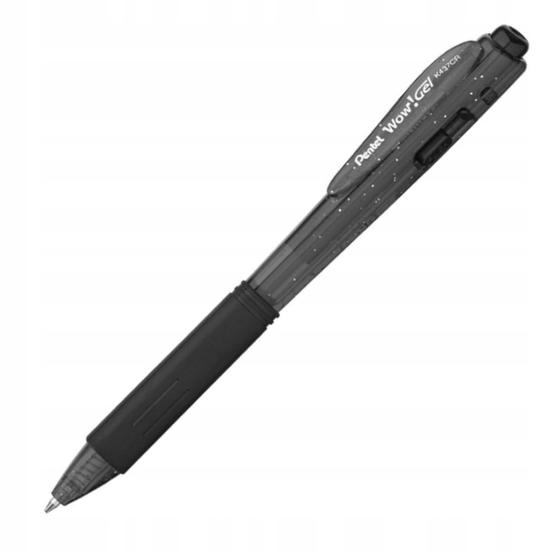 

Długopis żelowy WOW K437CR/A czarny pstryk.gum.uchwyt PENTEL