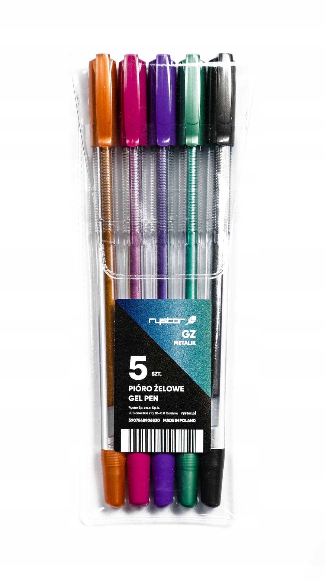 

Pióro żelowe GZ-031 metalik 5szt. EKO etui RYSTOR 426-528EKO