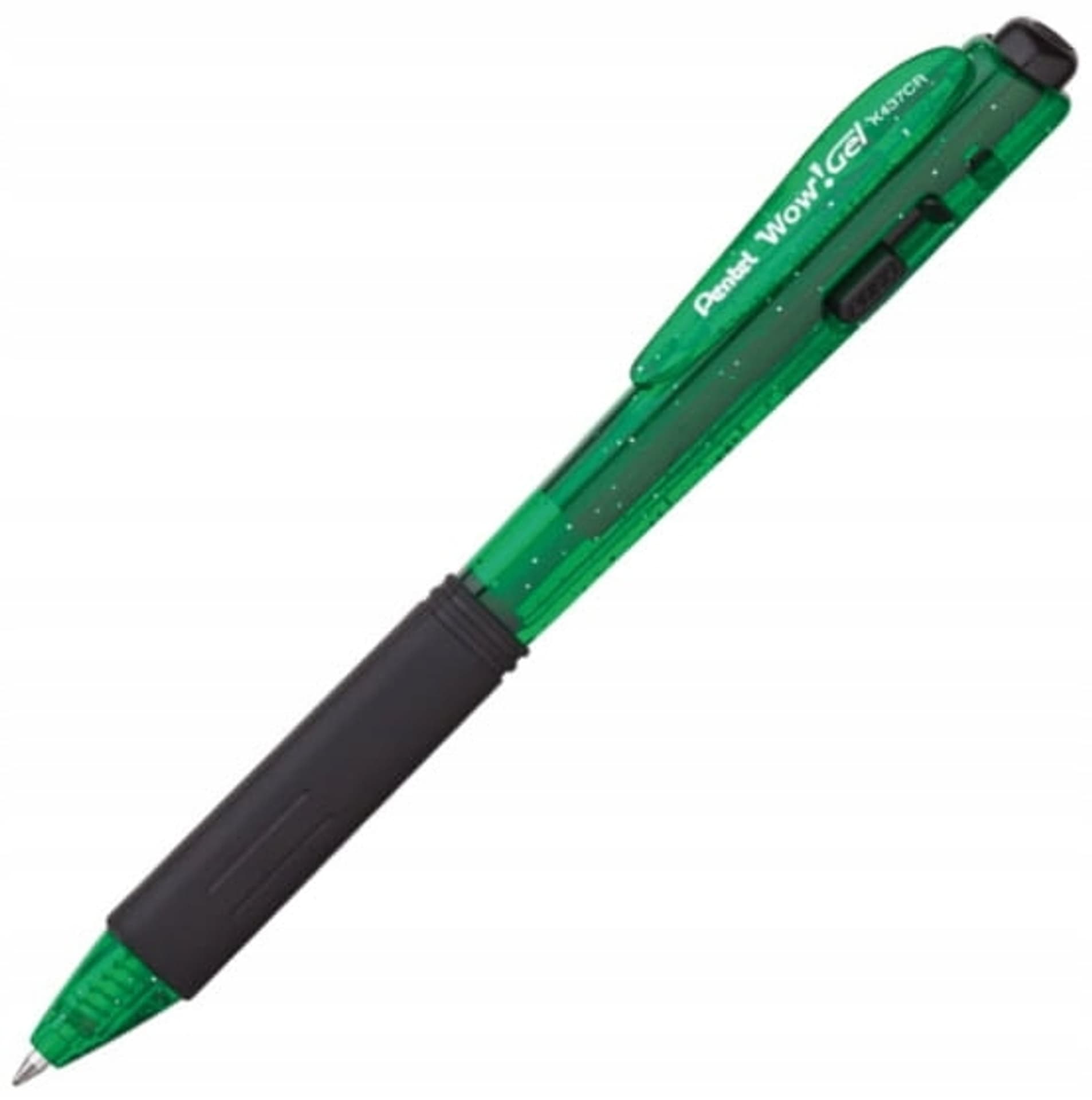 

Długopis żelowy WOW K437CR/D zielony pstryk.gum.uchwyt PENTEL