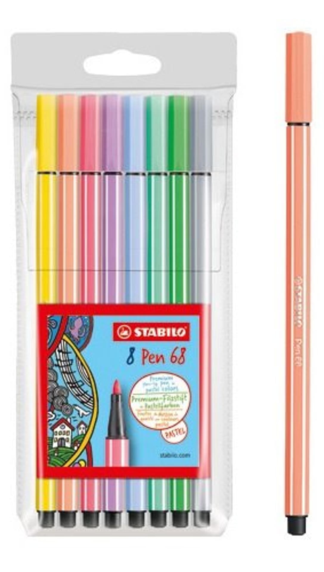 

Flamaster PEN 68 PASTEL etui (8szt.) 68/8-01 STABILO, 8szt.) 68/8-01 stabil