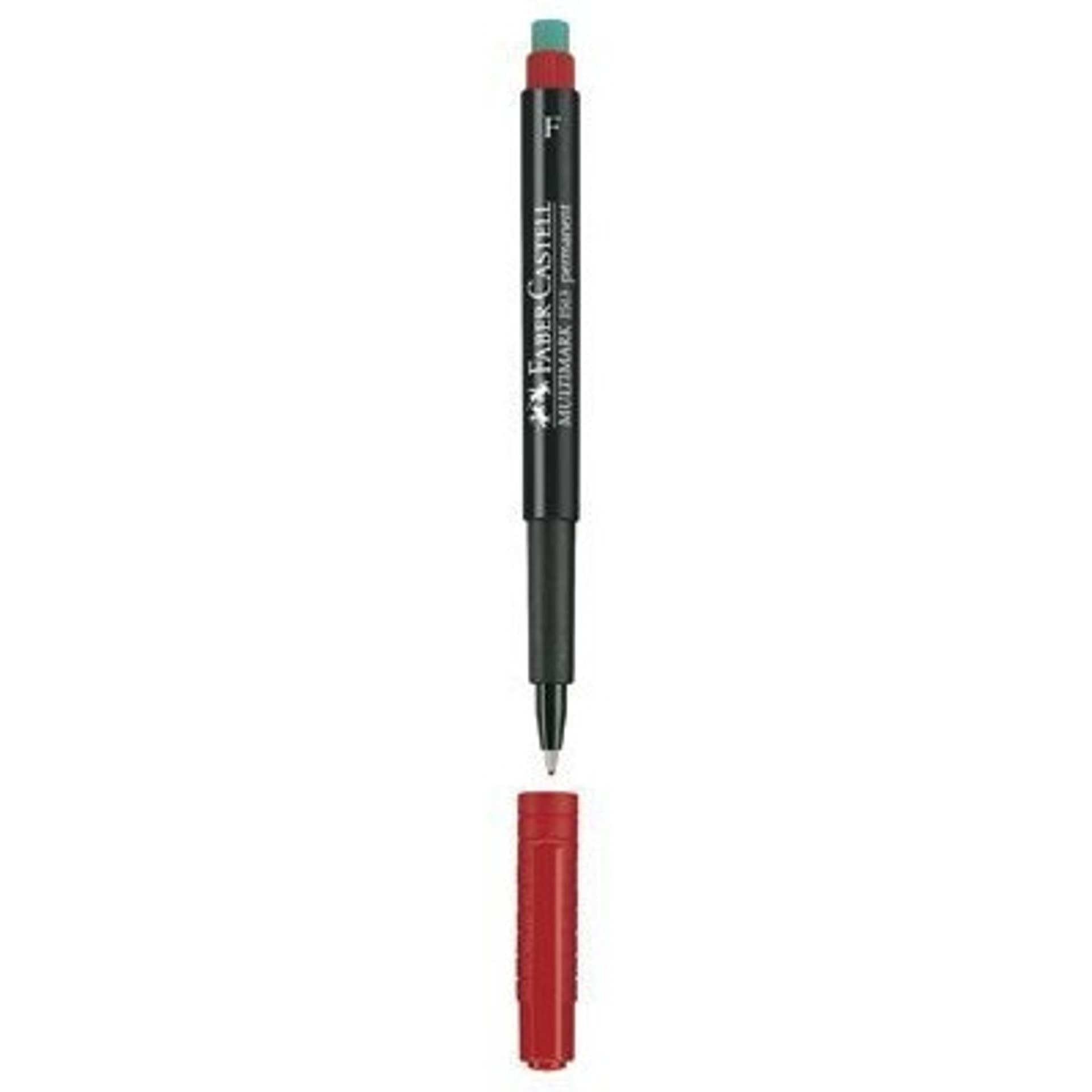 

Foliopis z gumką OHP MULTIMARK F 0.6mm czerwony 151321 FABER-CASTELL