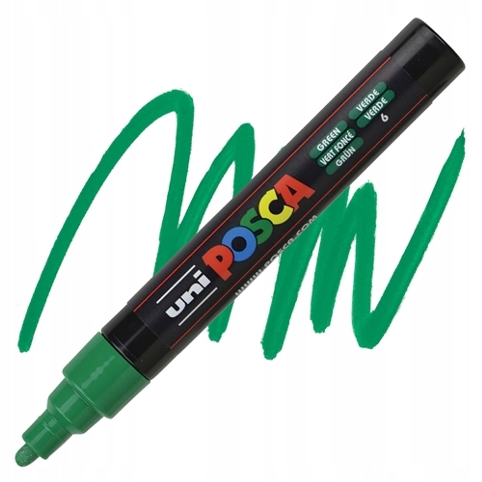 

Marker z farbą plakatową UNI Posca PC-5M, nr.6 zielony