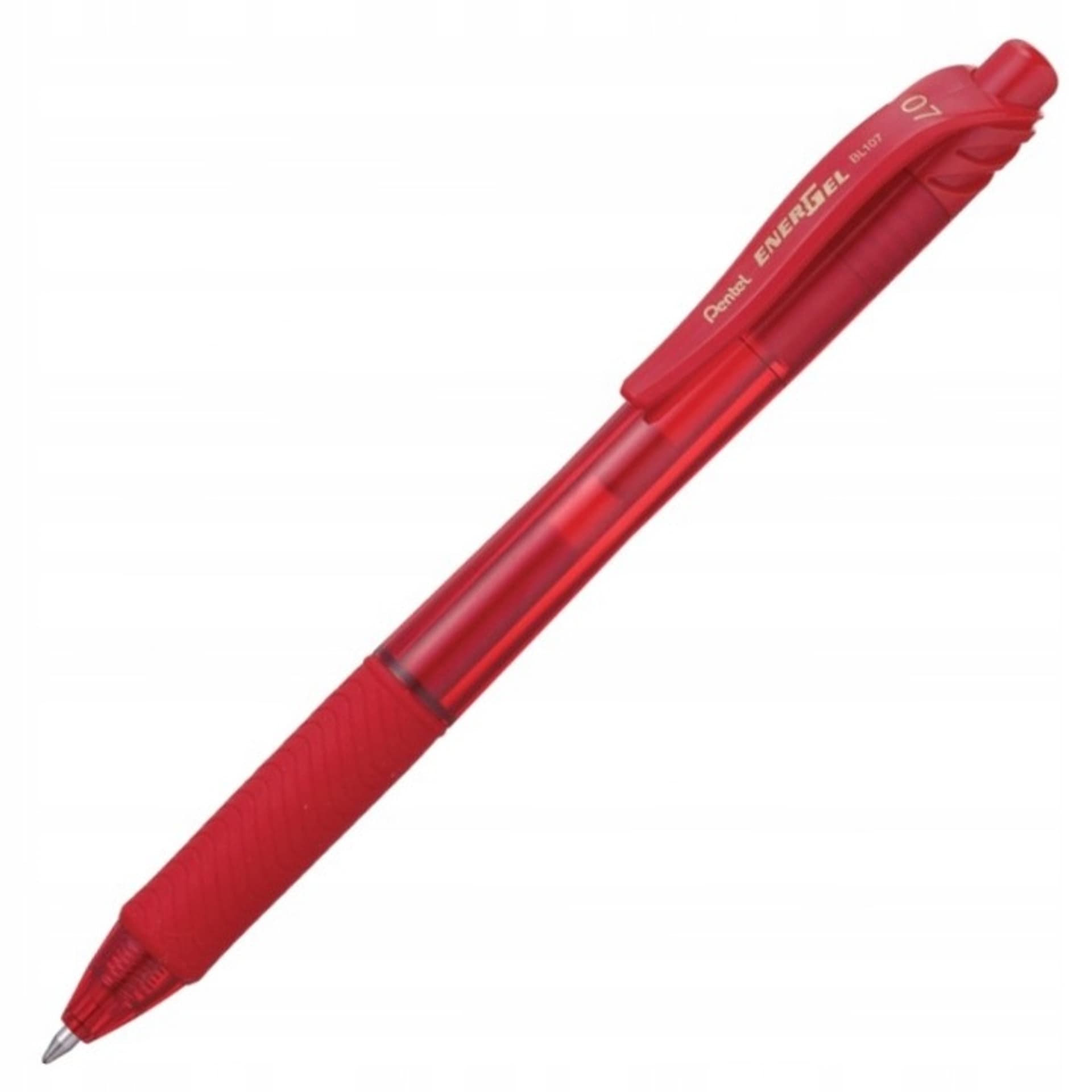 

Pióro kulkowe PENTEL BL107 0.7mm czerwone z tuszem żelowym