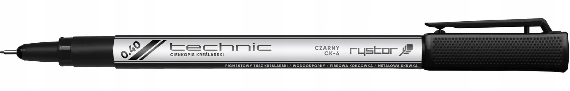

Cienkopis kreślarski 0,4mm czarny CK-04/A 405-040 RYSTOR