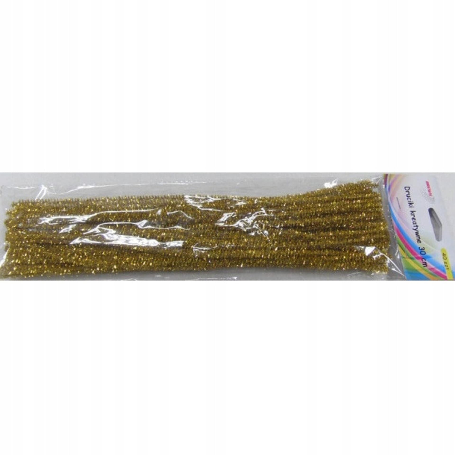 

Druciki kreatywne dr15 złote metaliczne 30cm (40) BREWIS, 40) brewi
