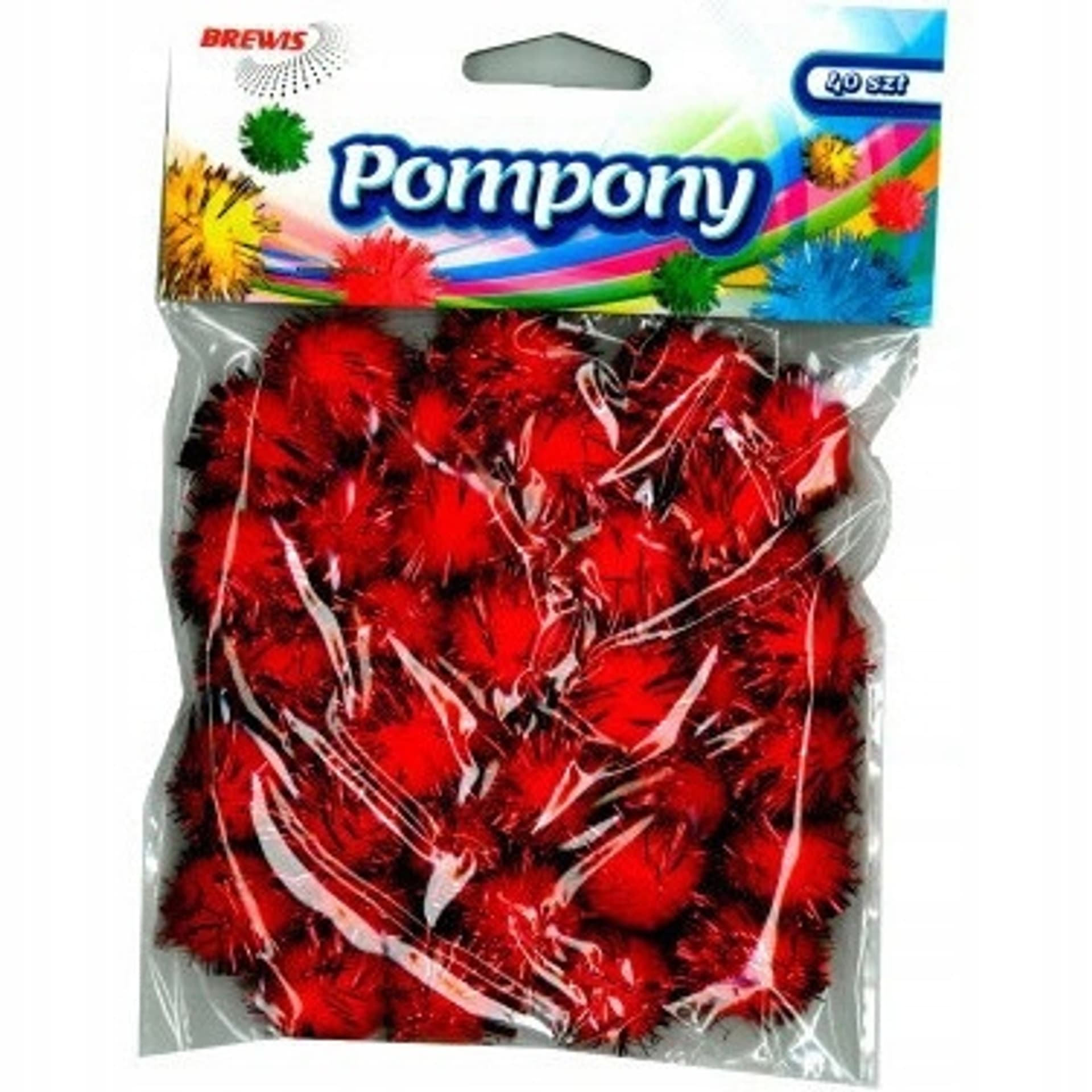 

Pompony metaliczne 2cm czerwone (40 szt.) POM24 BREWIS, 40 szt.) pom24 brewi