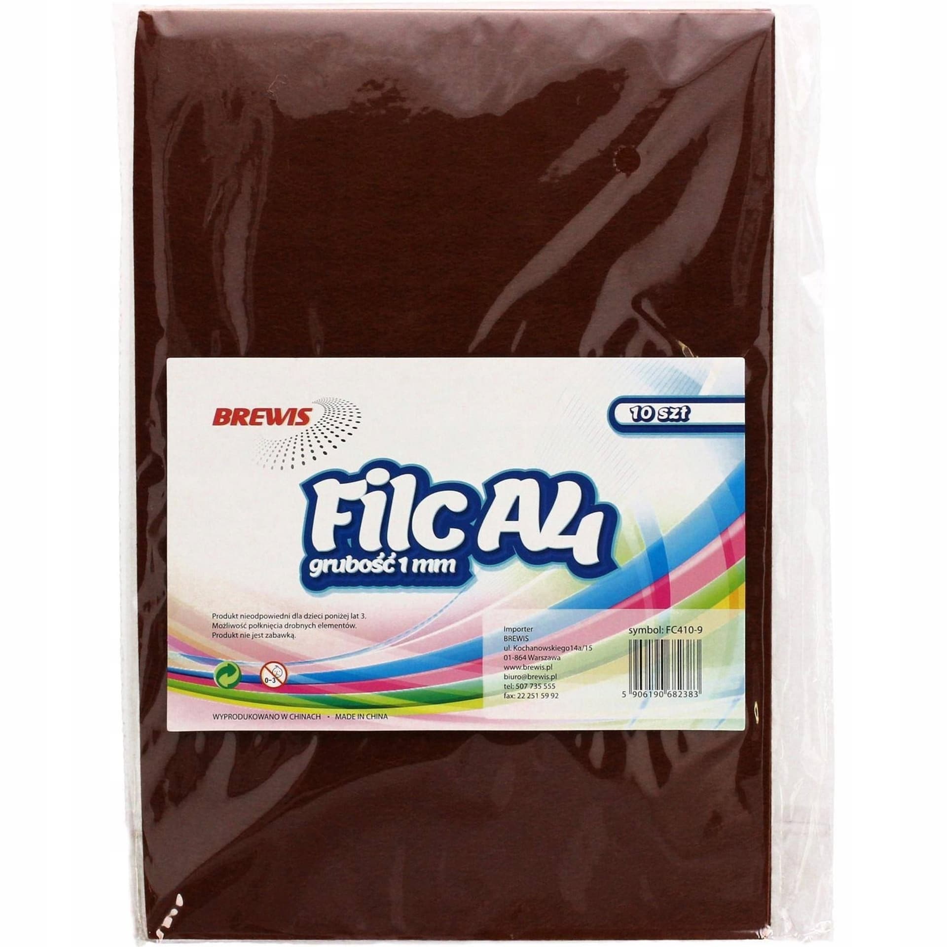 

Filc A4 brązowy FC410-9 1mm (10ark.) 682383 BREWIS, 10ark.) 682383 brewi