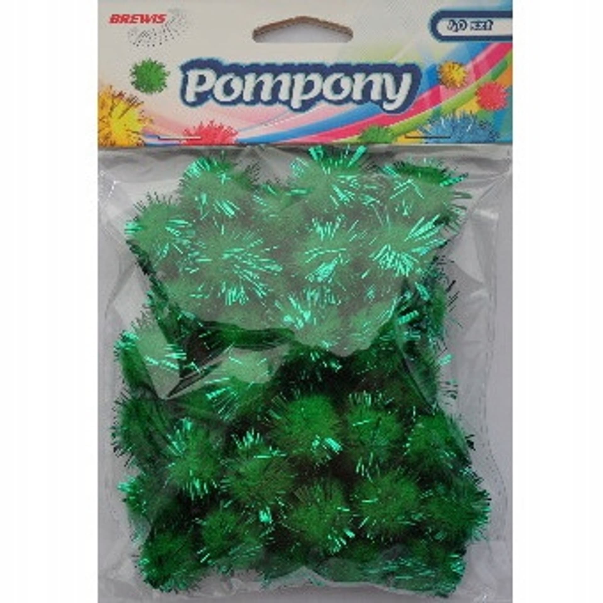 

Pompony metaliczne 2cm zielone (40 szt.) POM25 BREWIS, 40 szt.) pom25 brewi