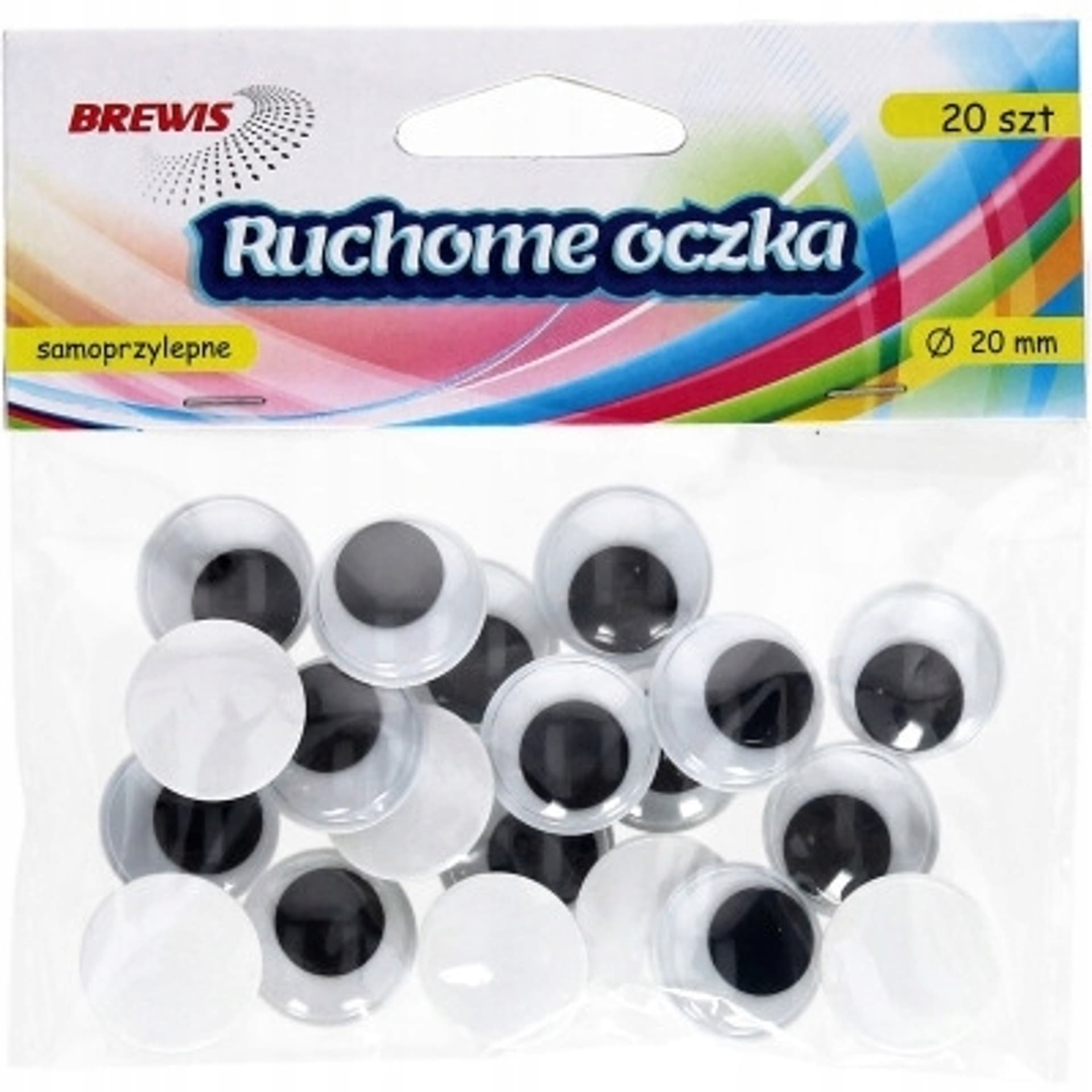 

Oczka ruchome samoprzylepne 20mm(20szt.)RO12, 20szt.)ro1