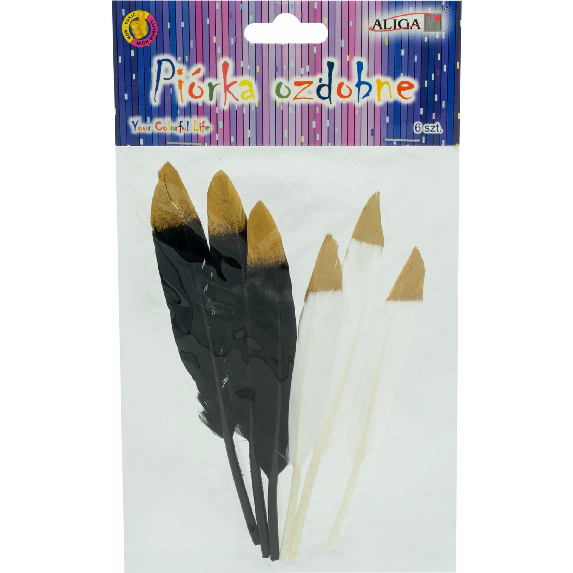 

Piórka ozdobne 6 szt. 16,5 cm PD-3257