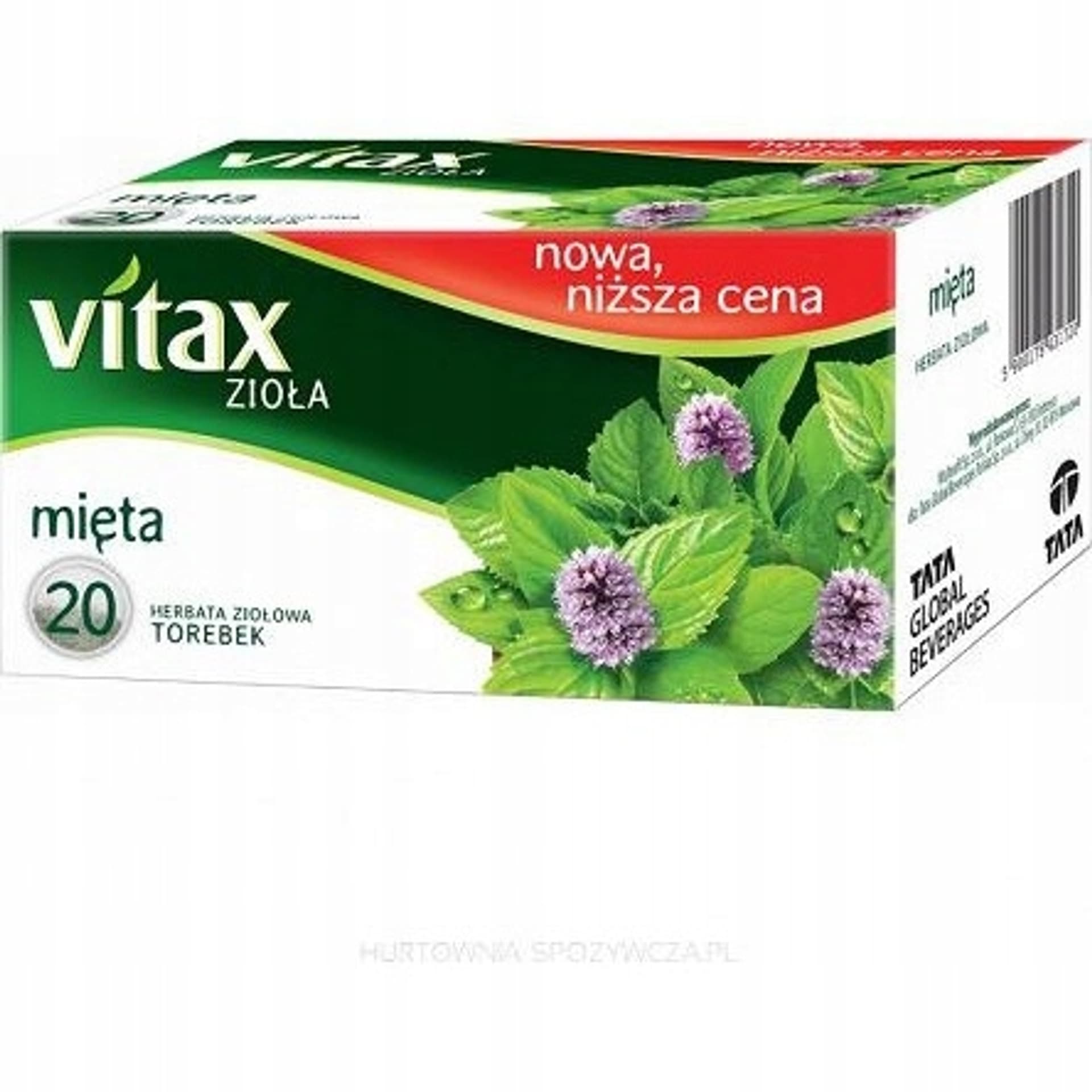 

Herbata VITAX zioła (20 torebek x 1,5g) MIĘTA STRONG bez zawieszki, 20 torebek x 1.5g) mięta strong bez zawieszk
